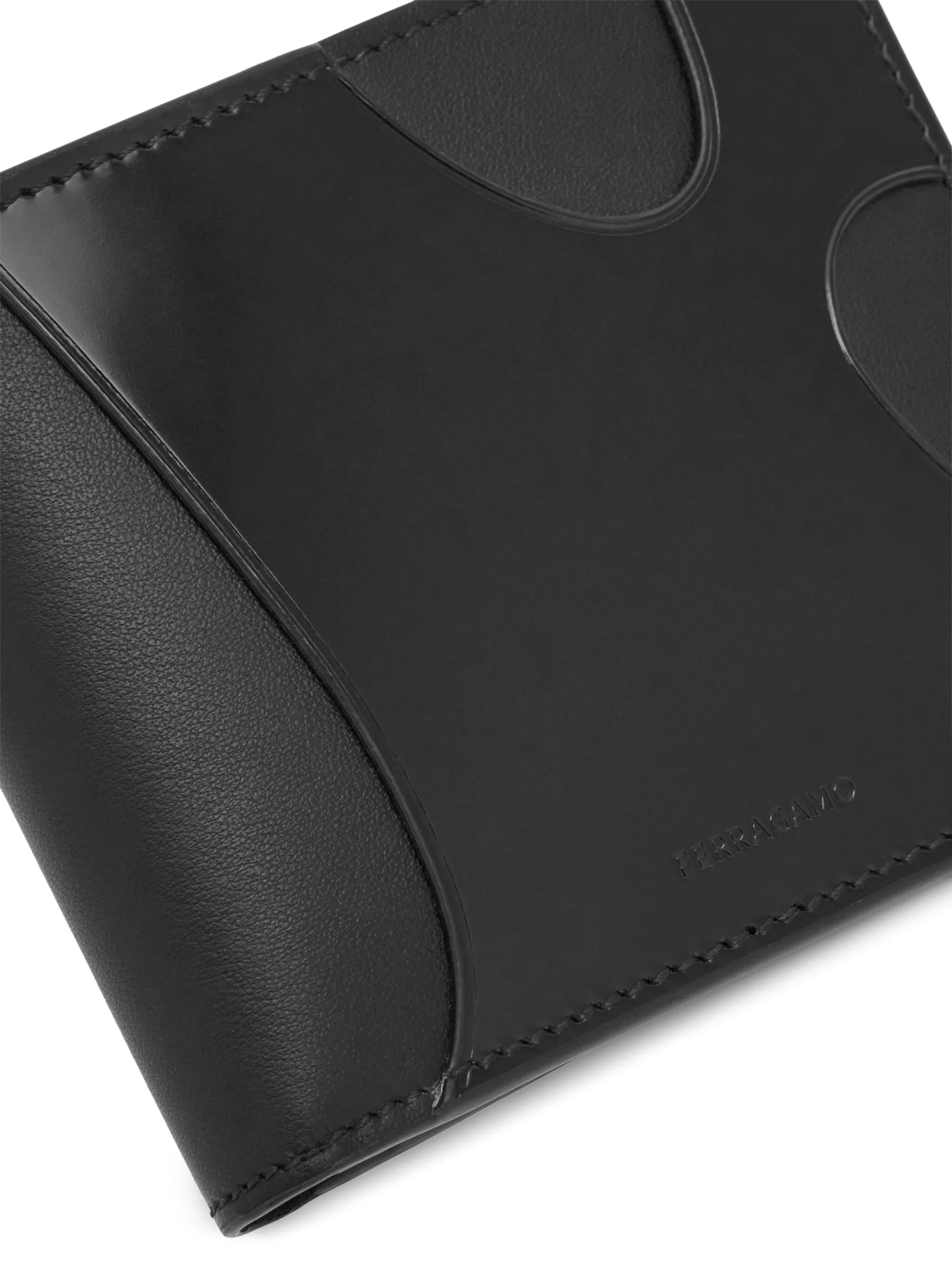 cut-out detailing leather wallet