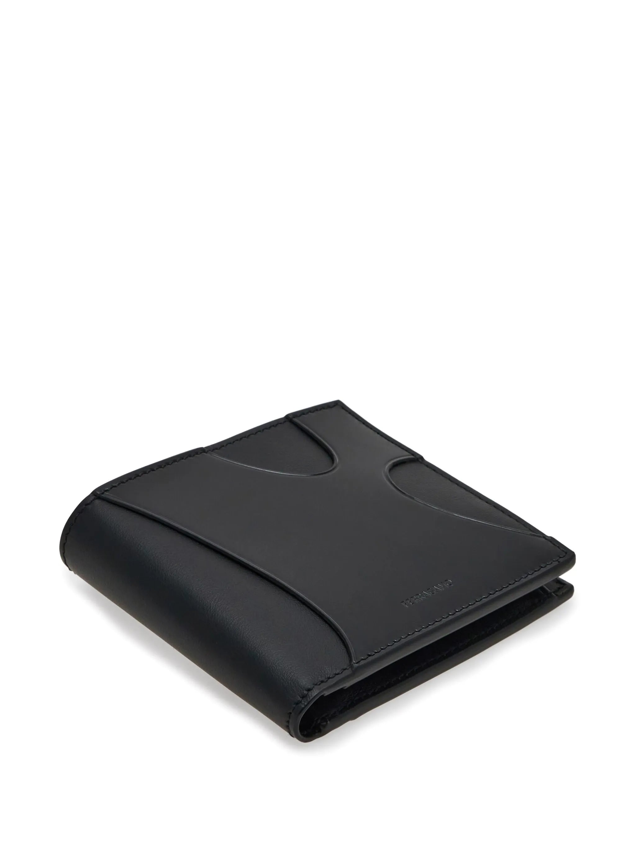 cut-out detailing leather wallet