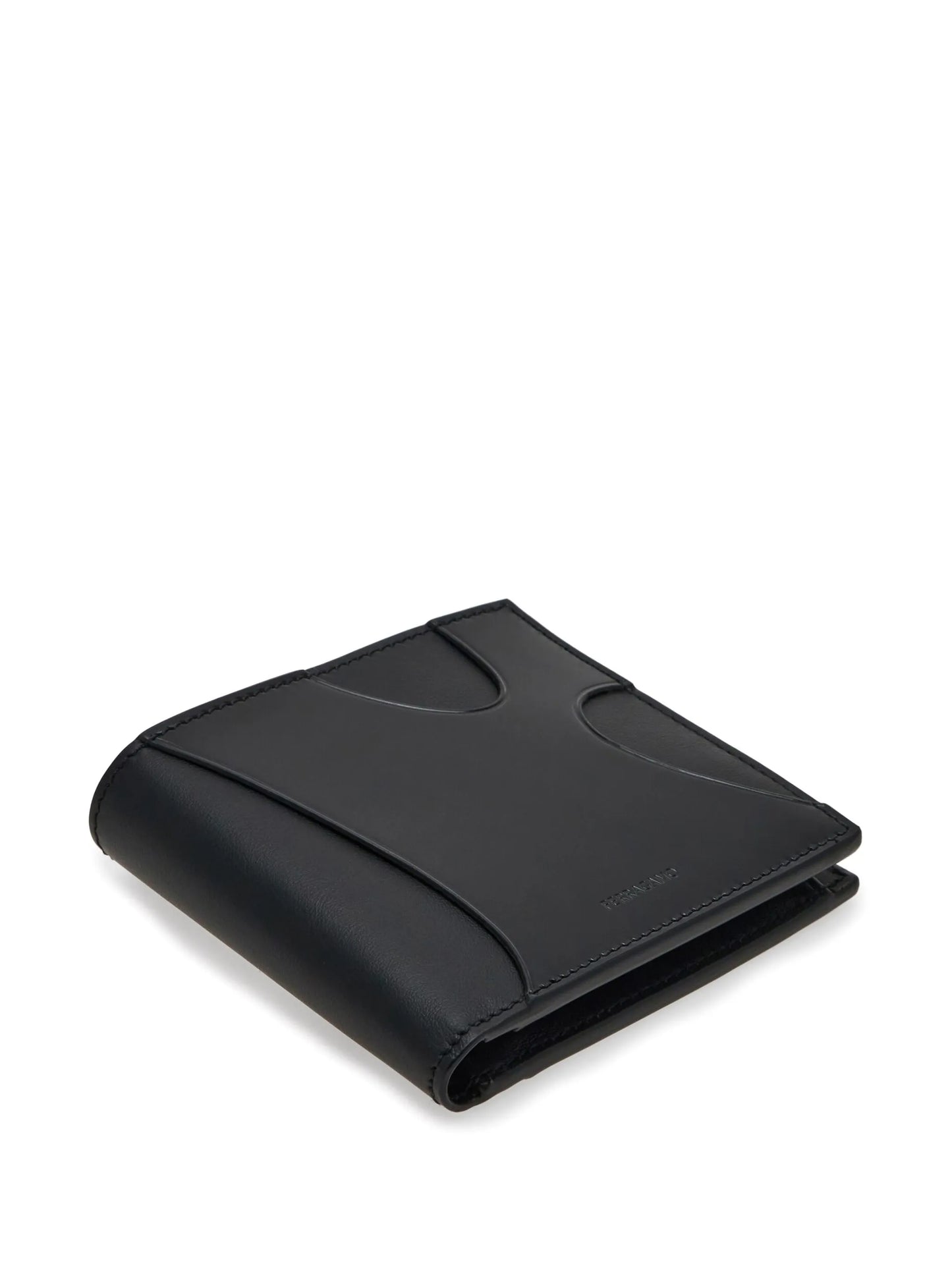 cut-out detailing leather wallet