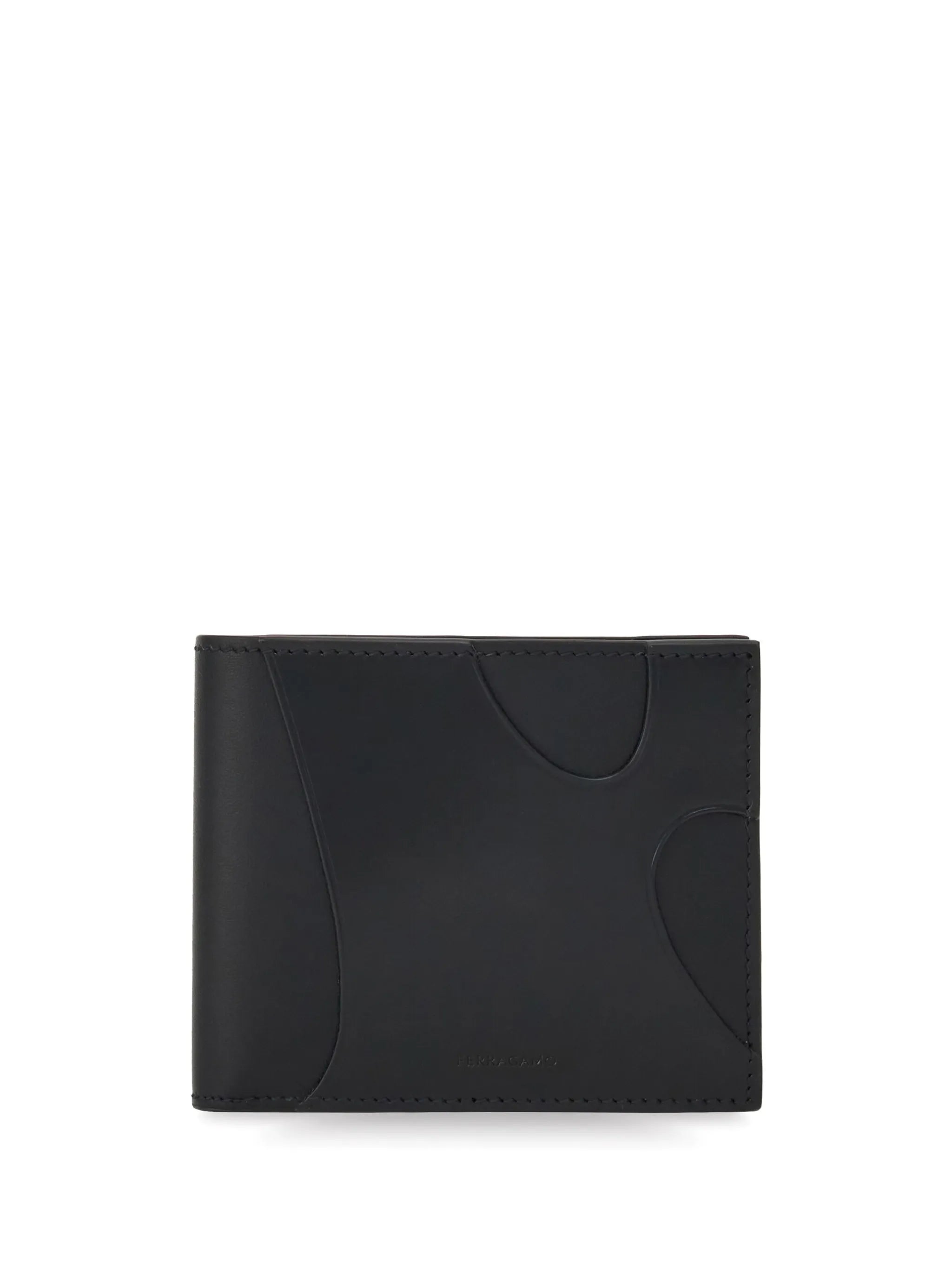 cut-out detailing leather wallet