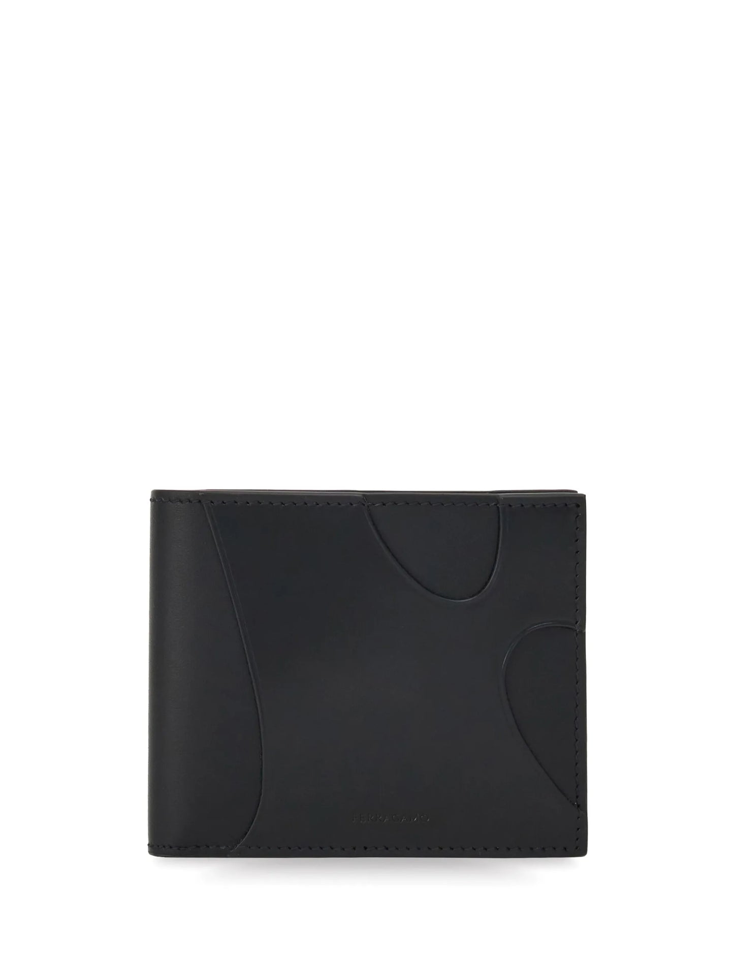 cut-out detailing leather wallet