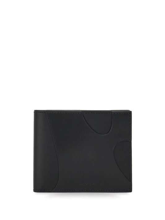 cut-out detailing leather wallet