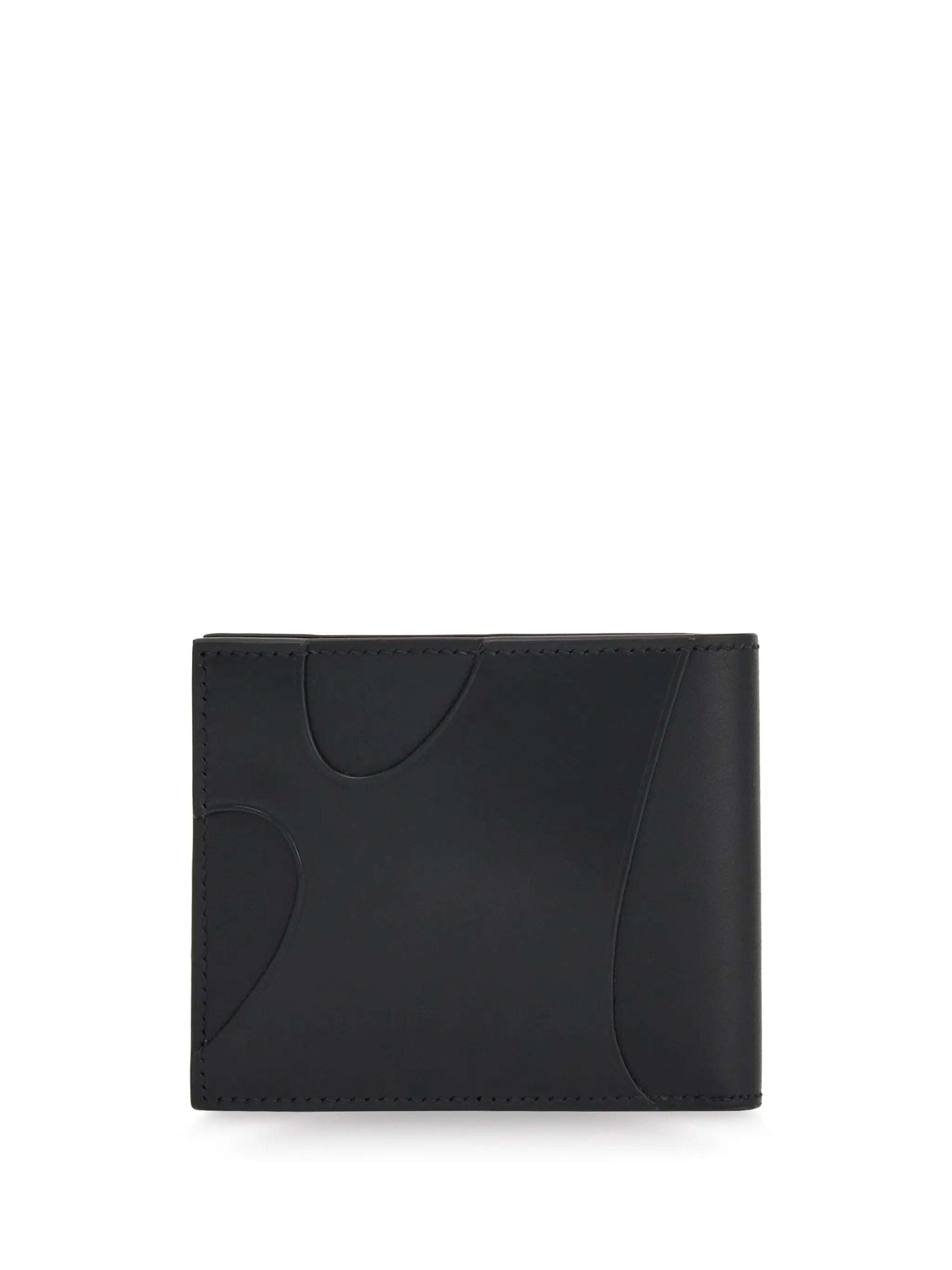 cut-out detailing leather wallet