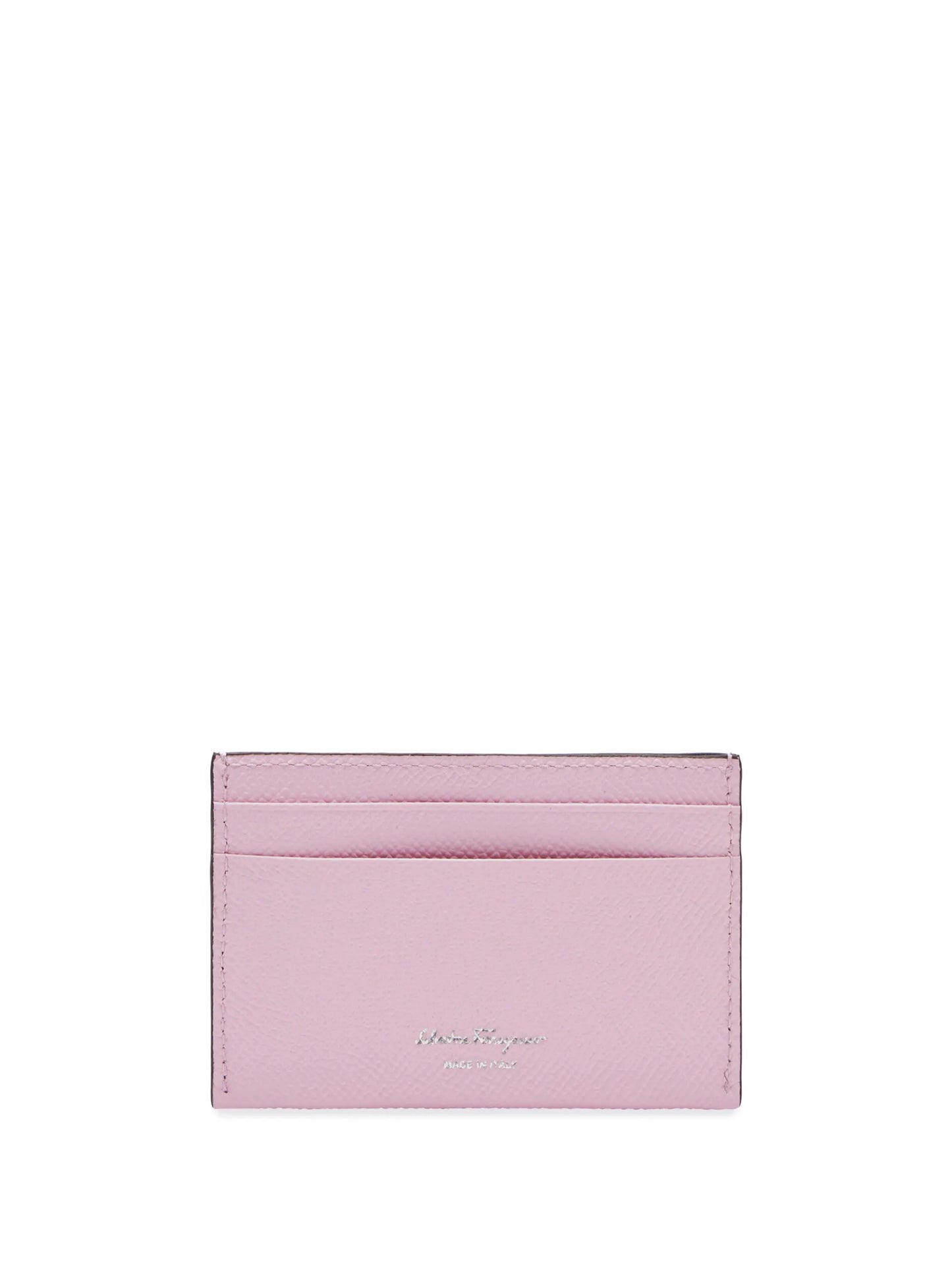 Gancini-plaque leather cardholder