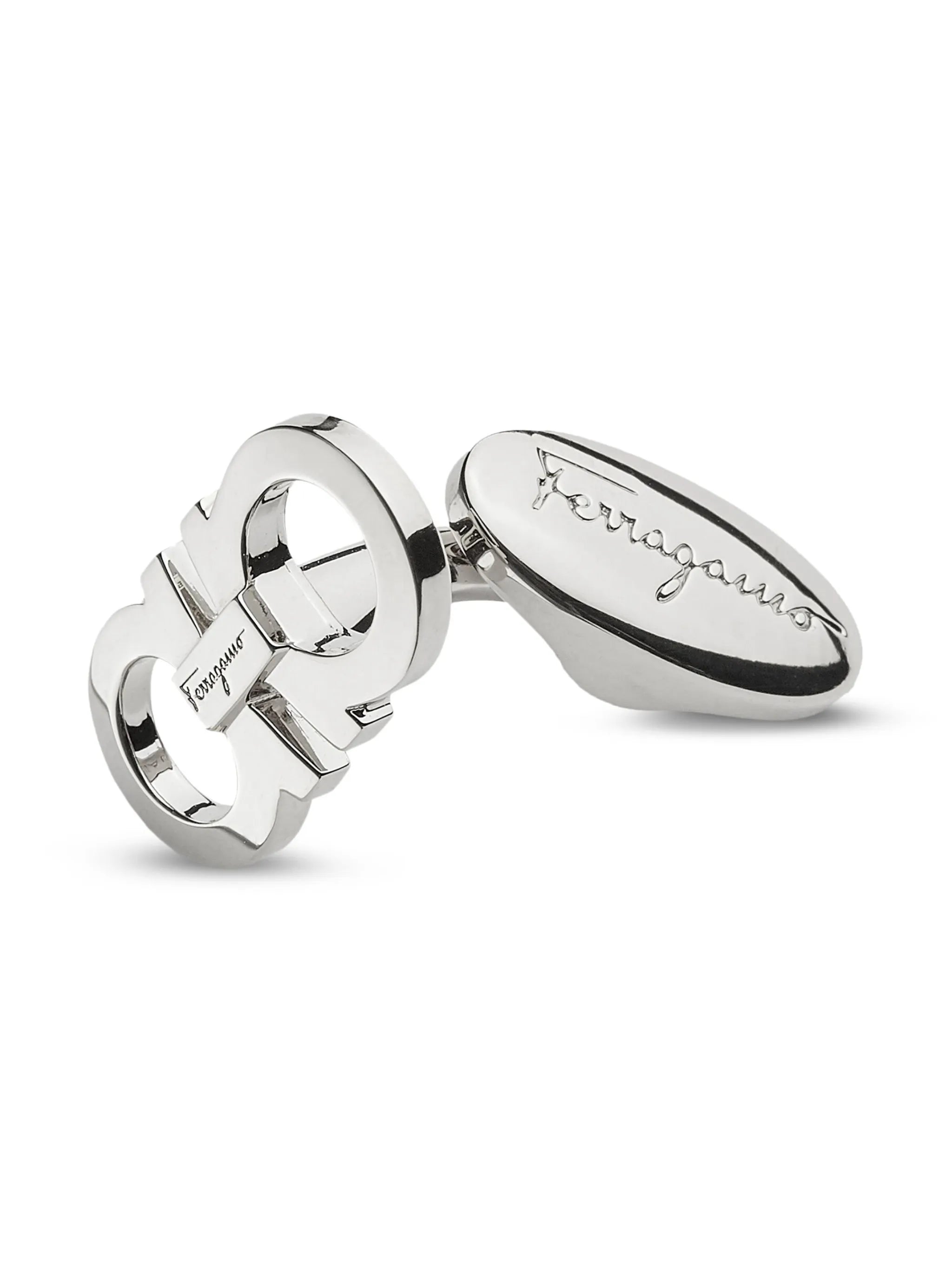 Gancini palladium cufflinks