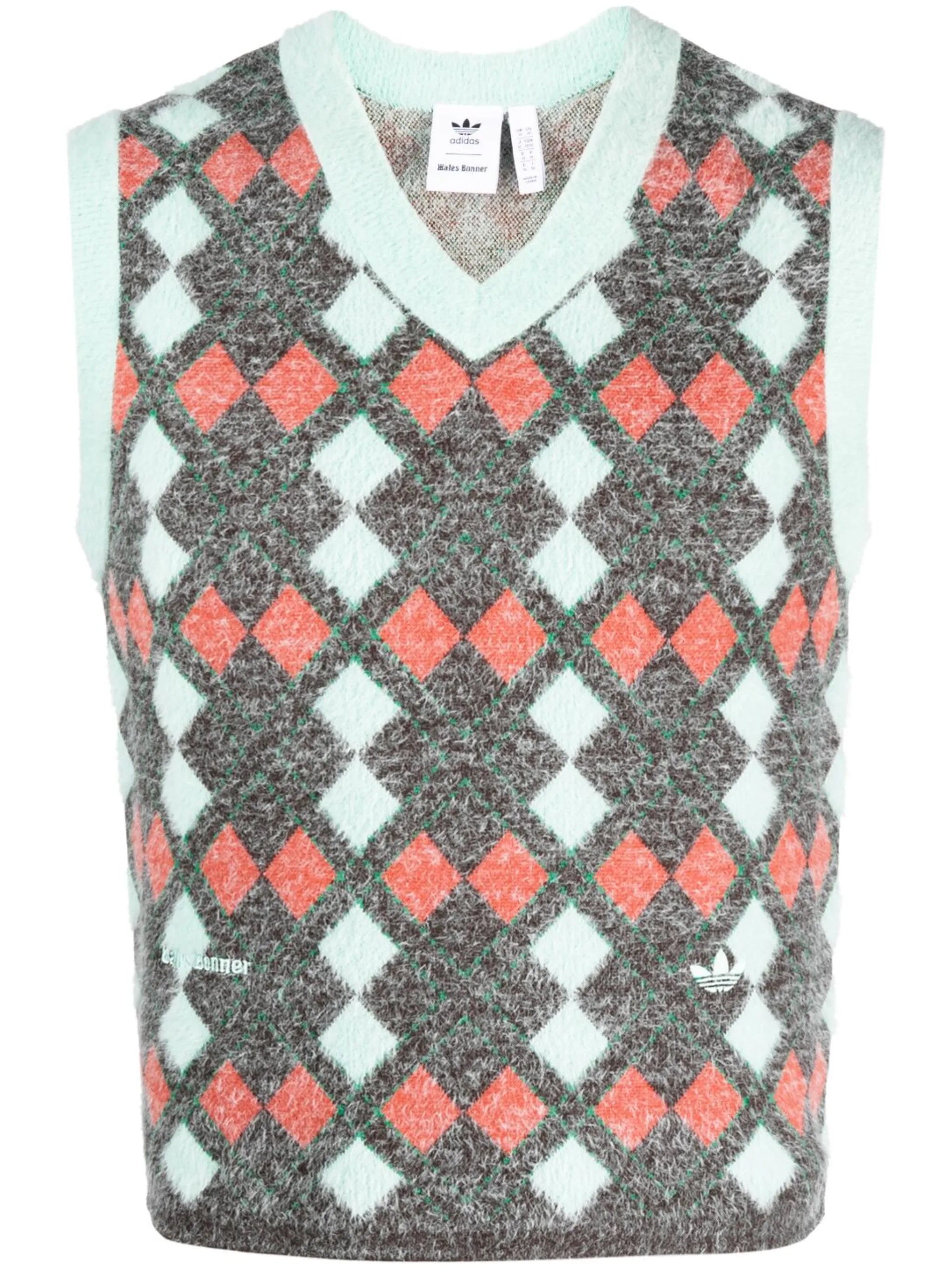 logo-embroidered knitted vest