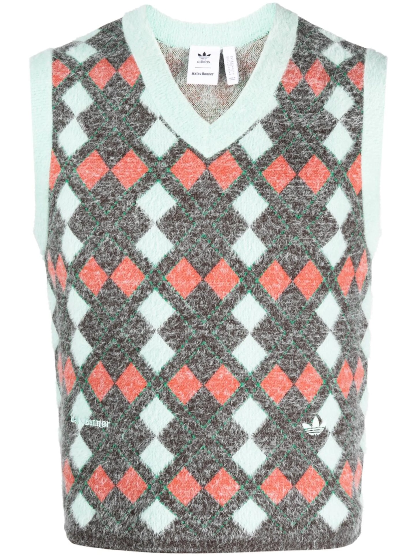 logo-embroidered knitted vest