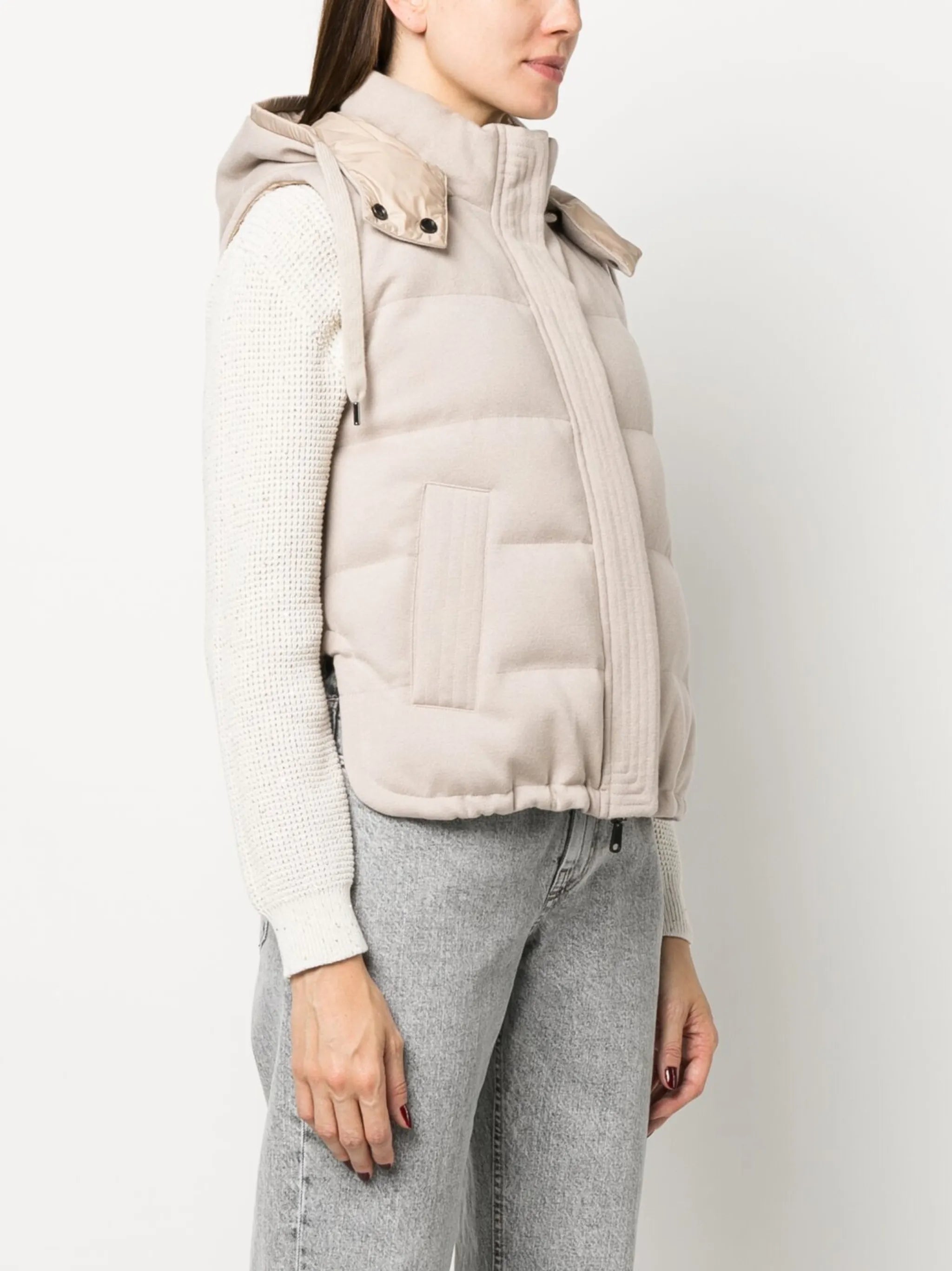 reversible hooded gilet