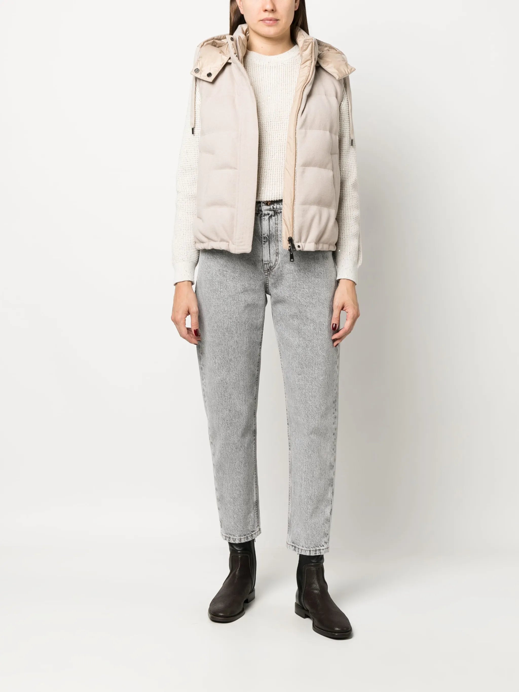 reversible hooded gilet