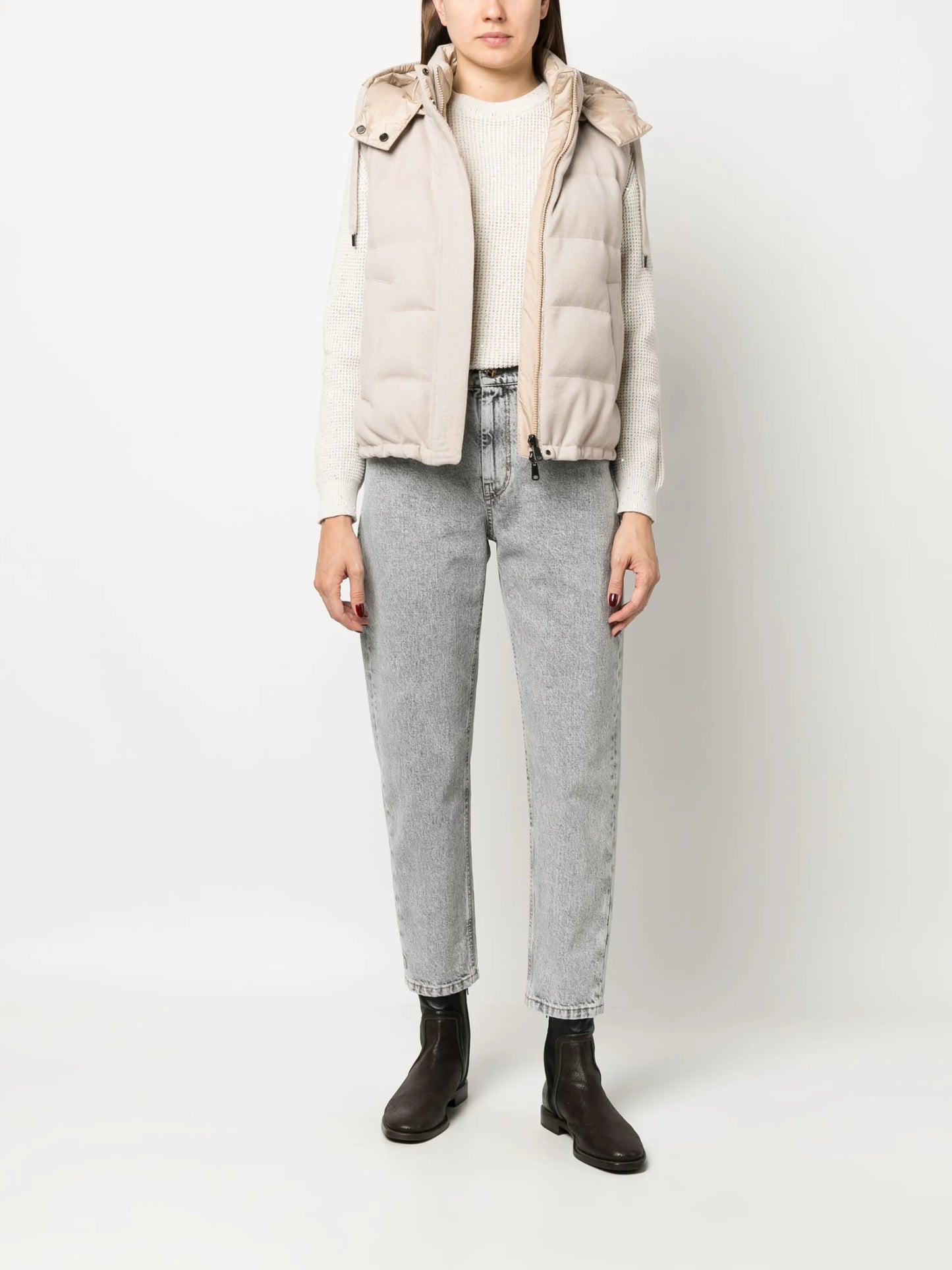 reversible hooded gilet