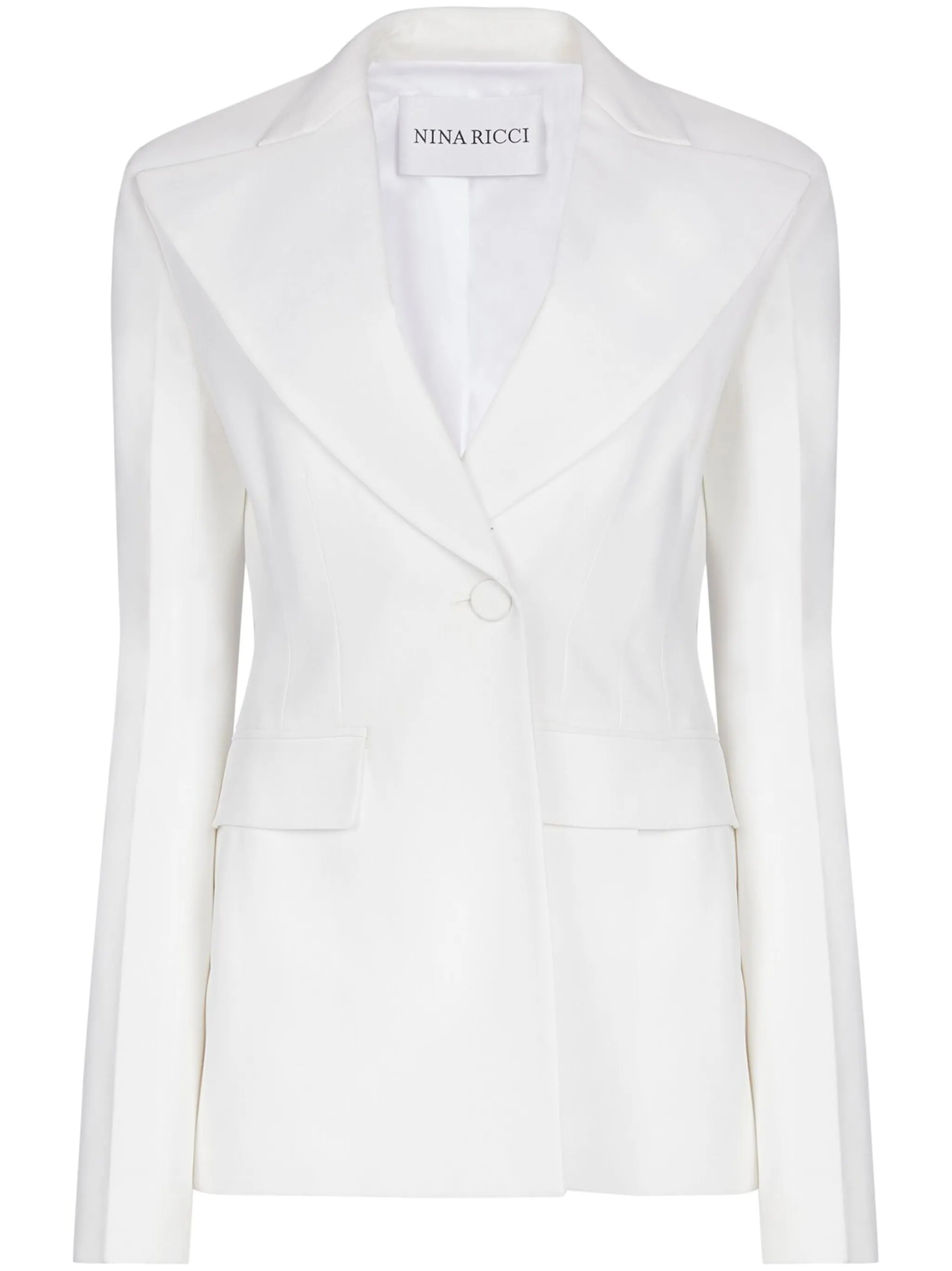 single-breasted peak-lapel blazer