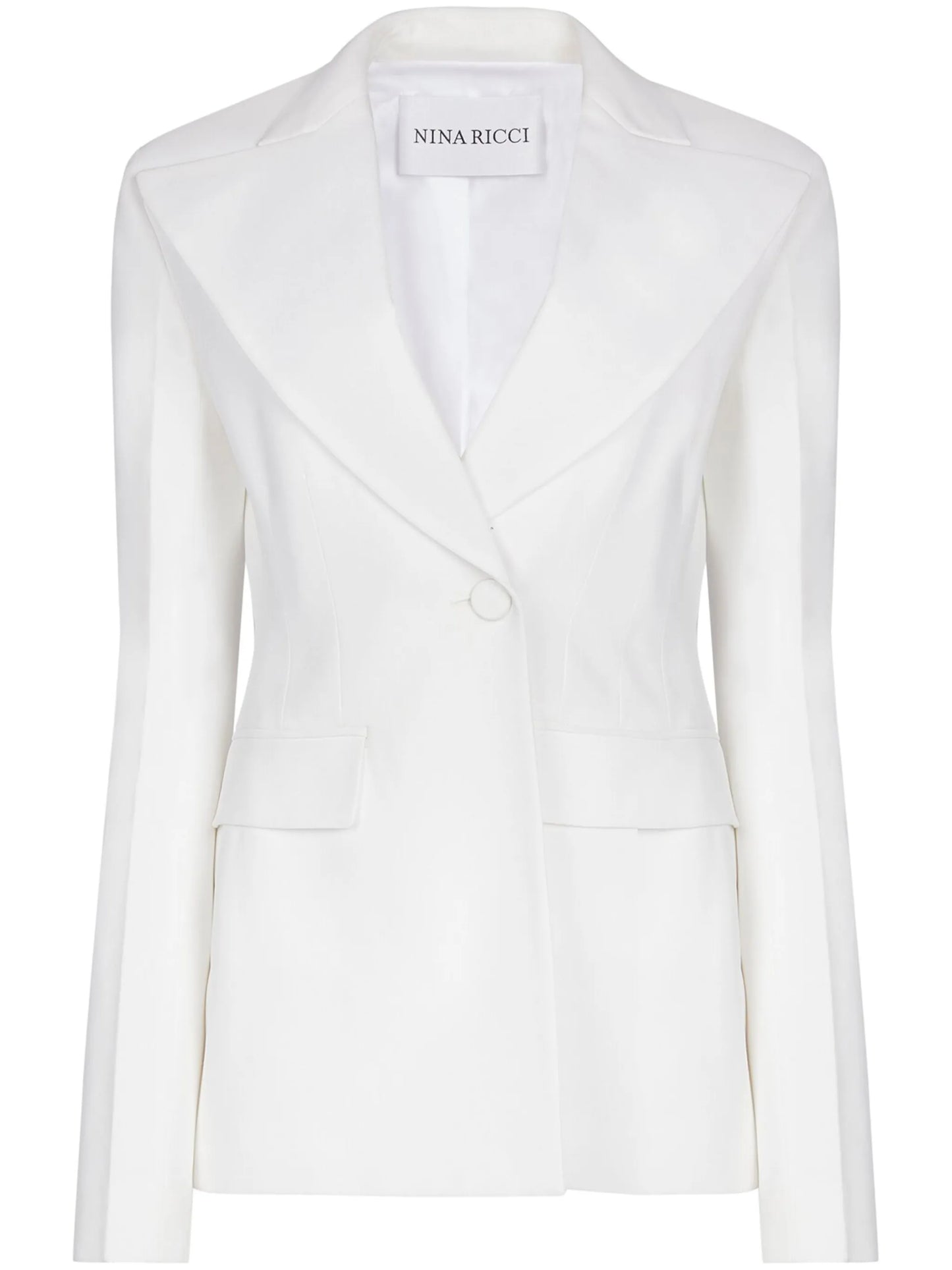 single-breasted peak-lapel blazer