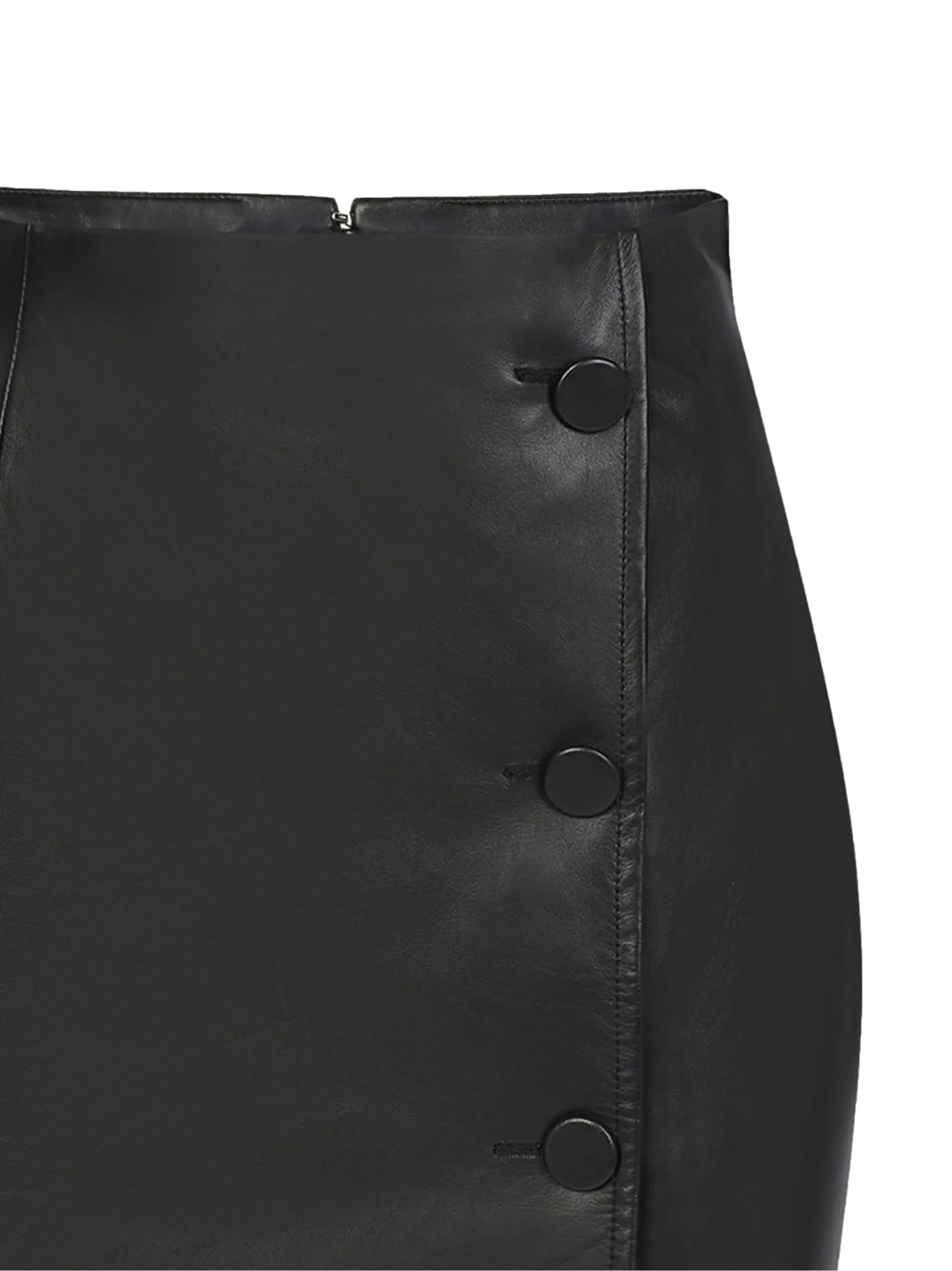 leather midi pencil skirt
