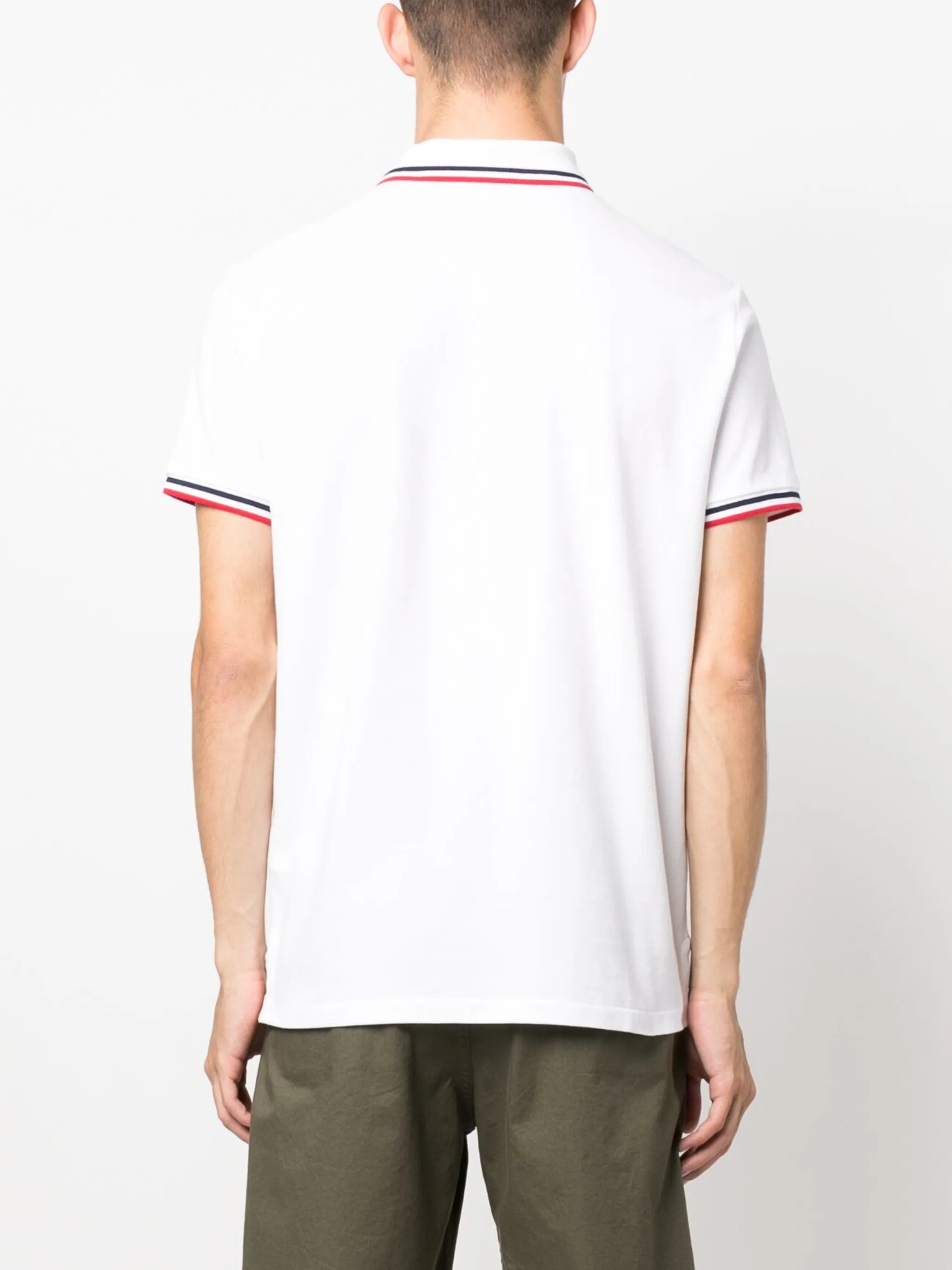 striped-trim polo shirt