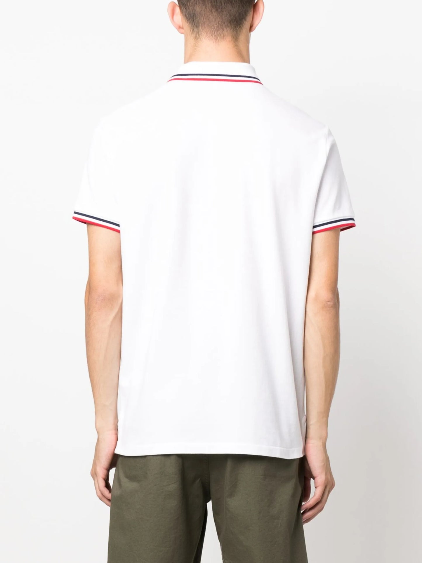 striped-trim polo shirt