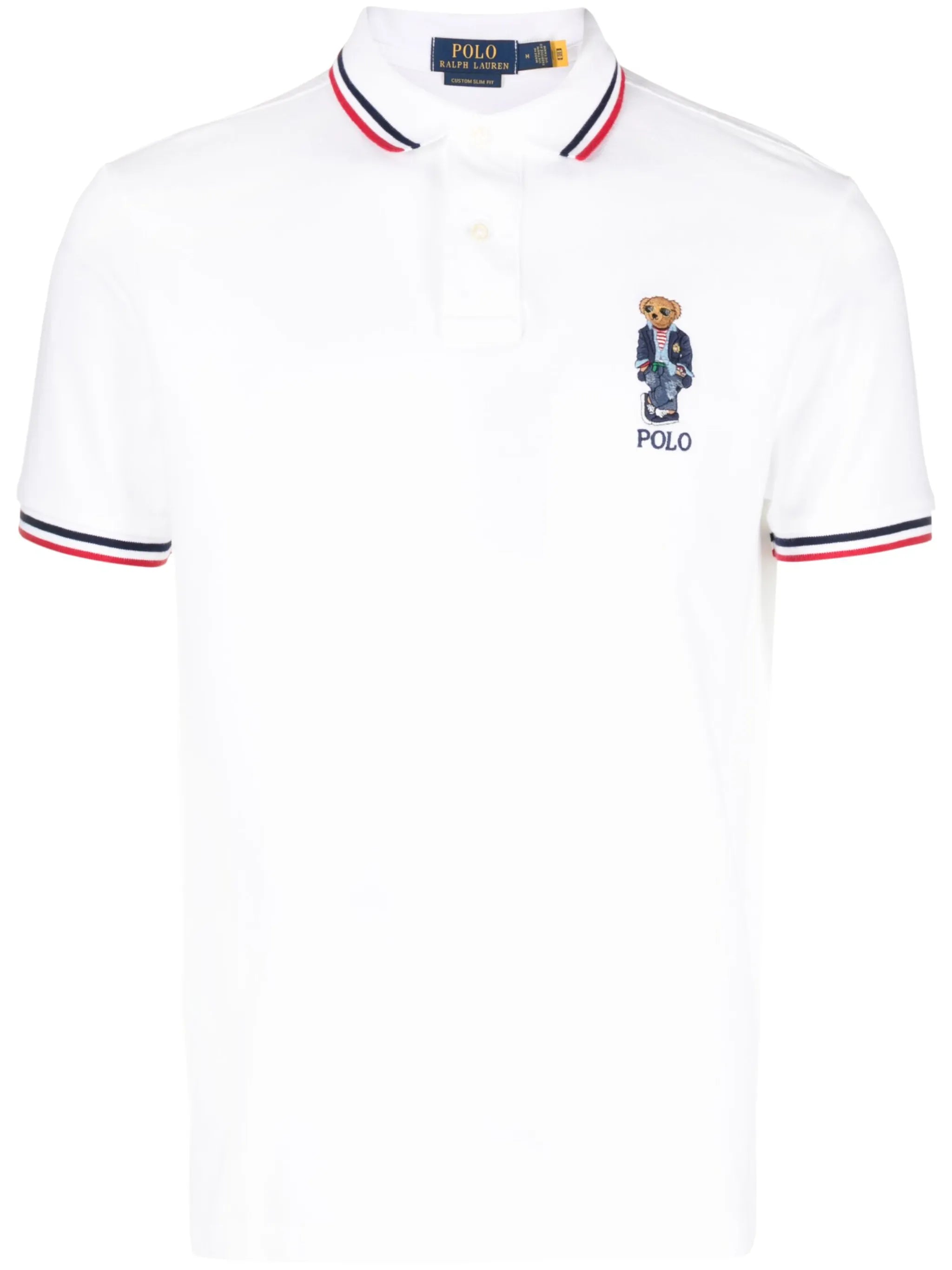 striped-trim polo shirt