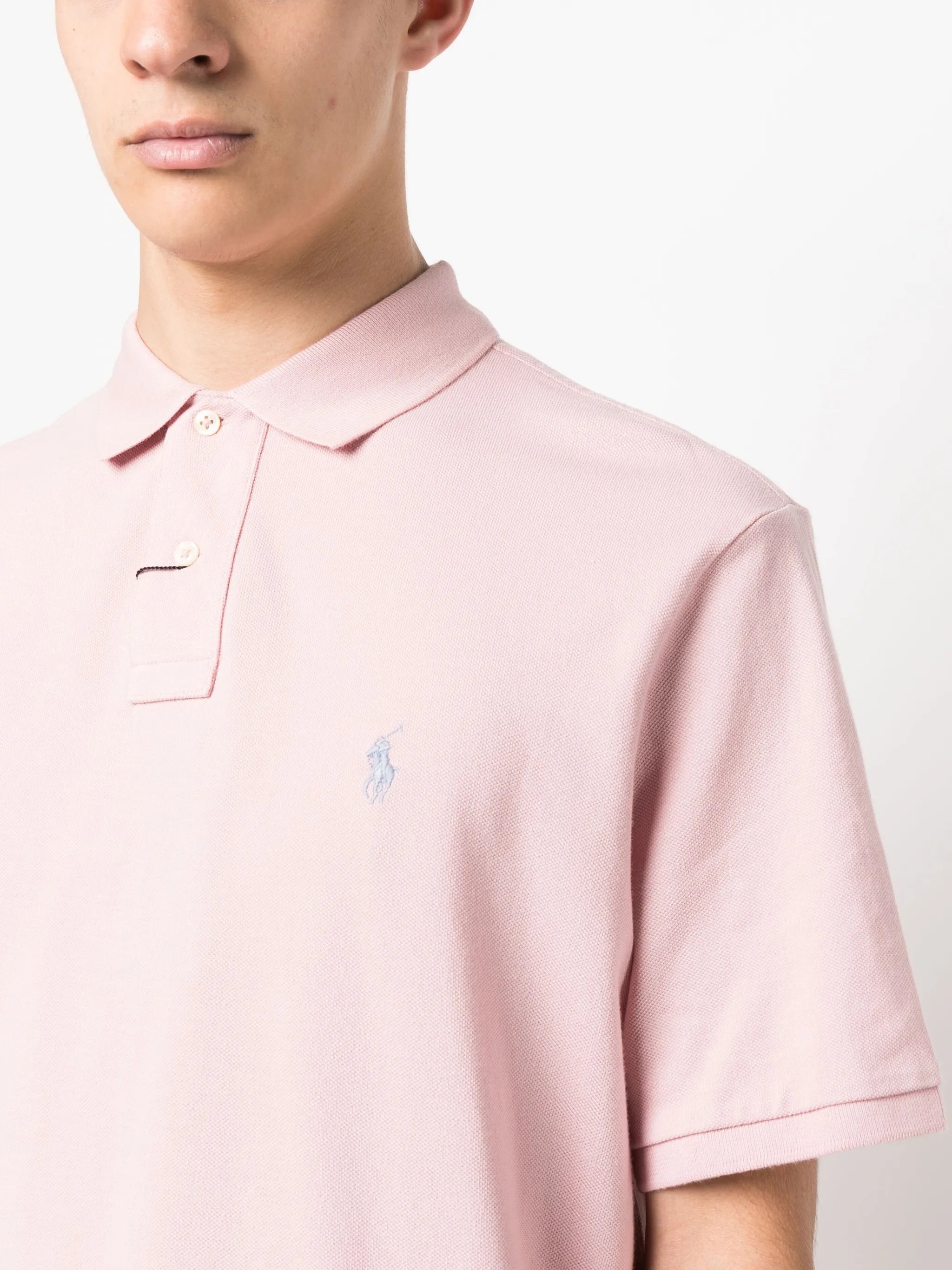embroidered-logo polo shirt