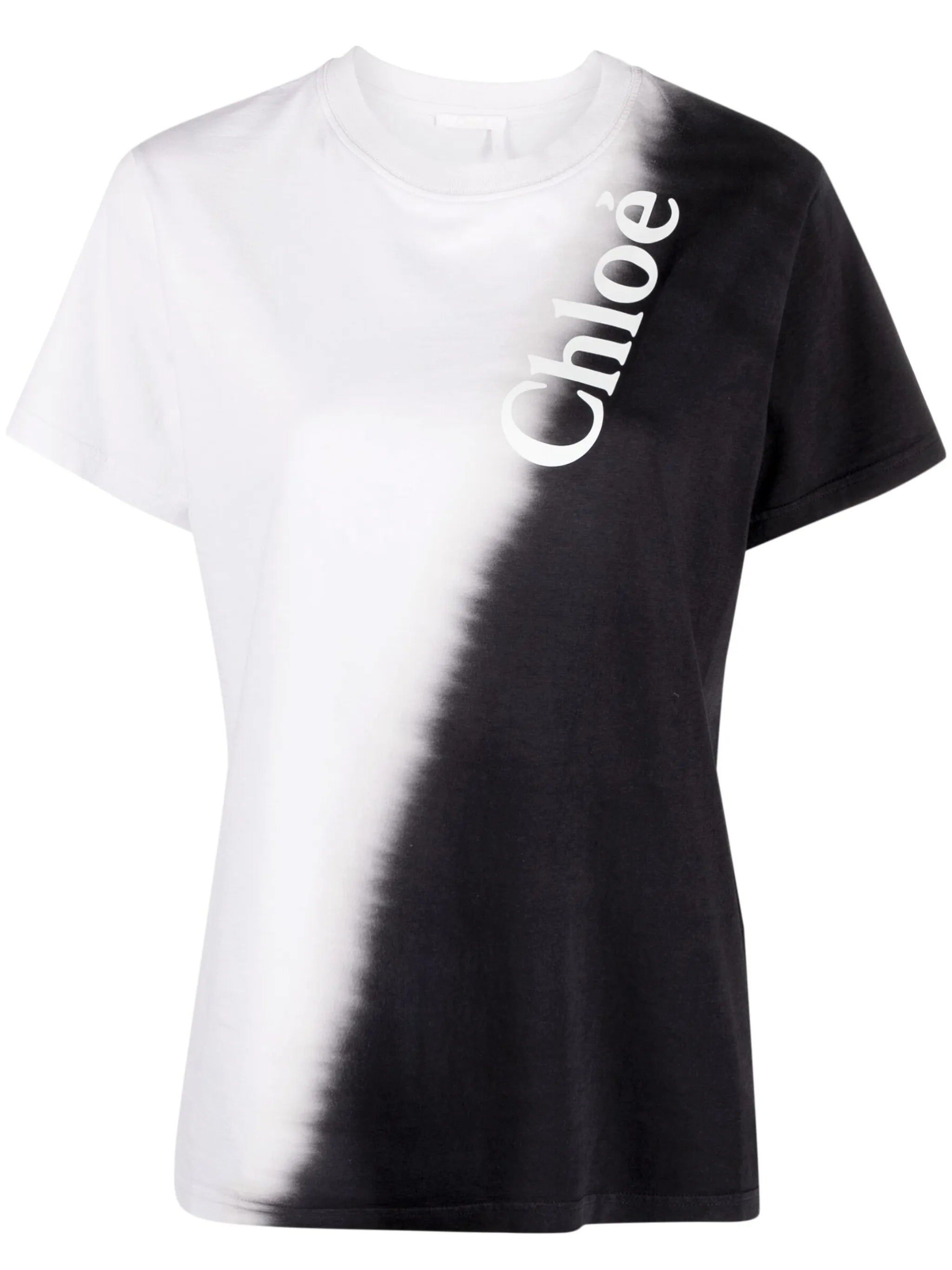 two-tone logo-print T-shirt