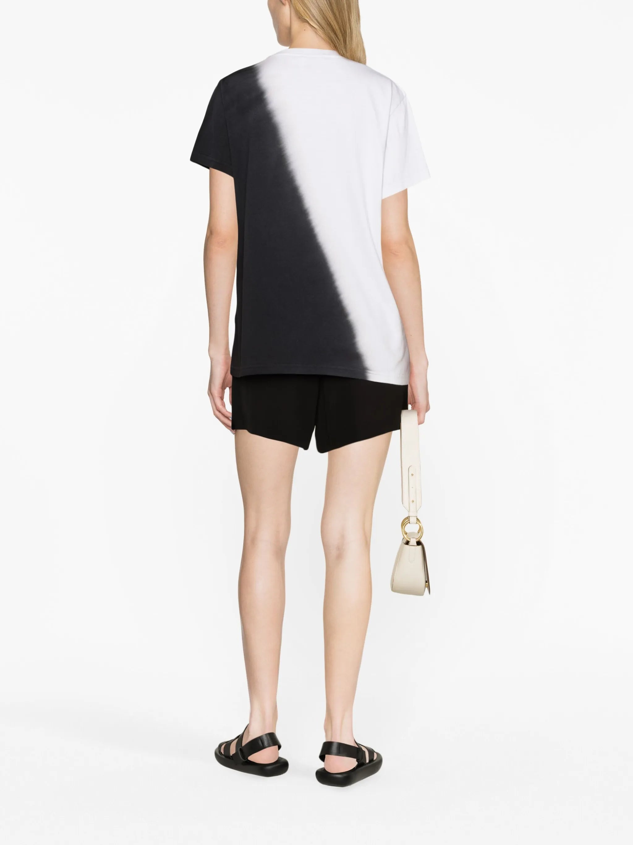 two-tone logo-print T-shirt