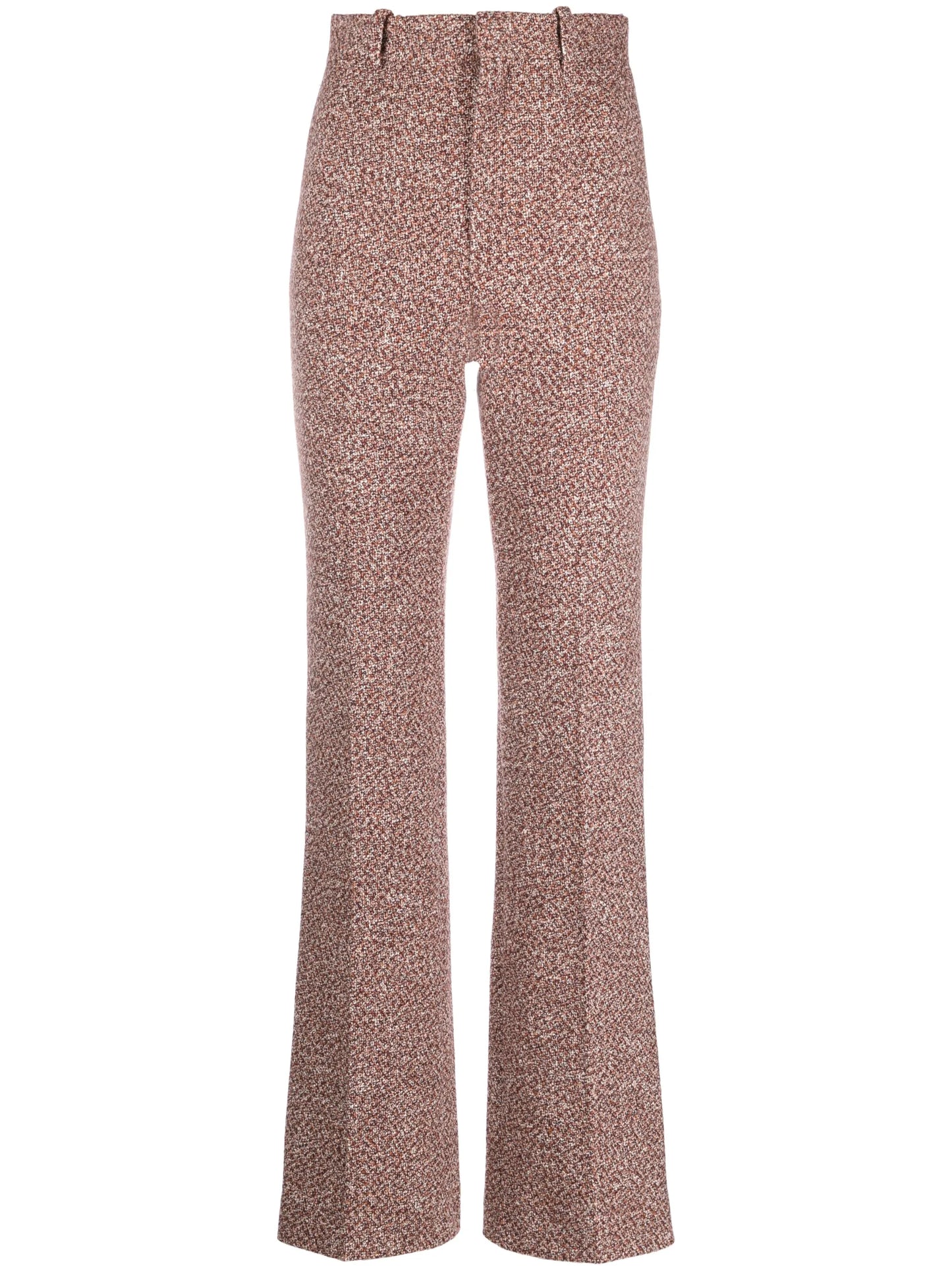 bouclé flared trousers