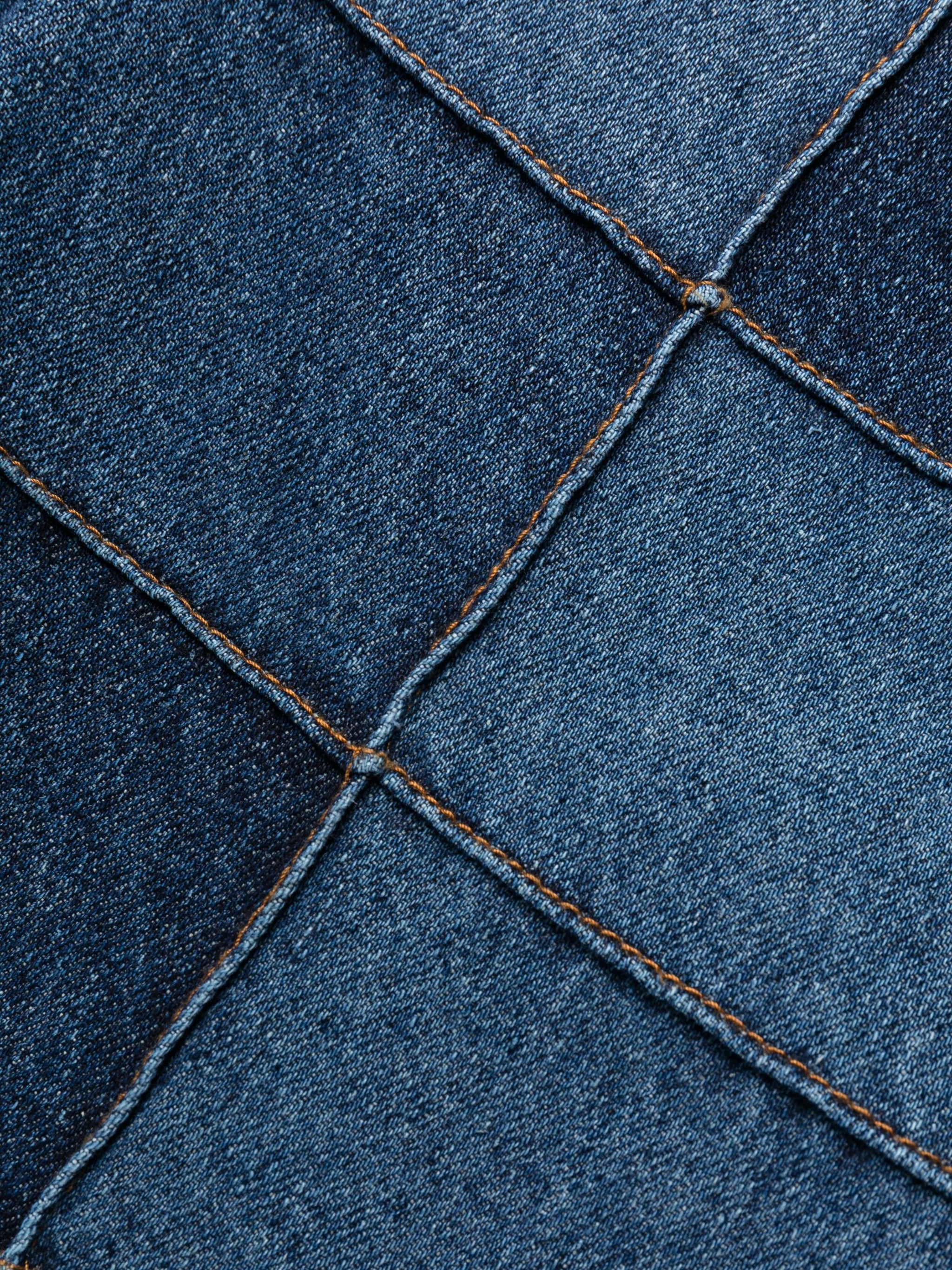 patchwork wide-leg jeans
