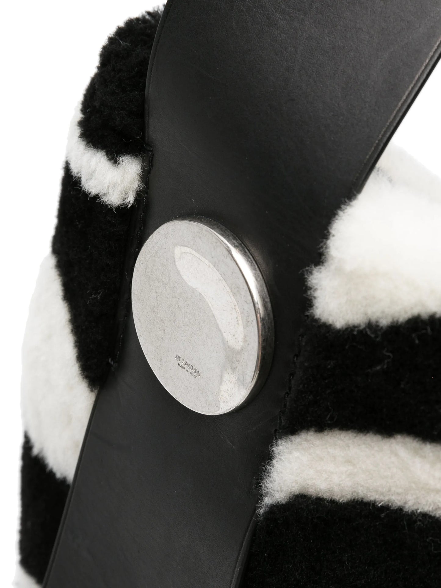 zebra-print leather tote bag