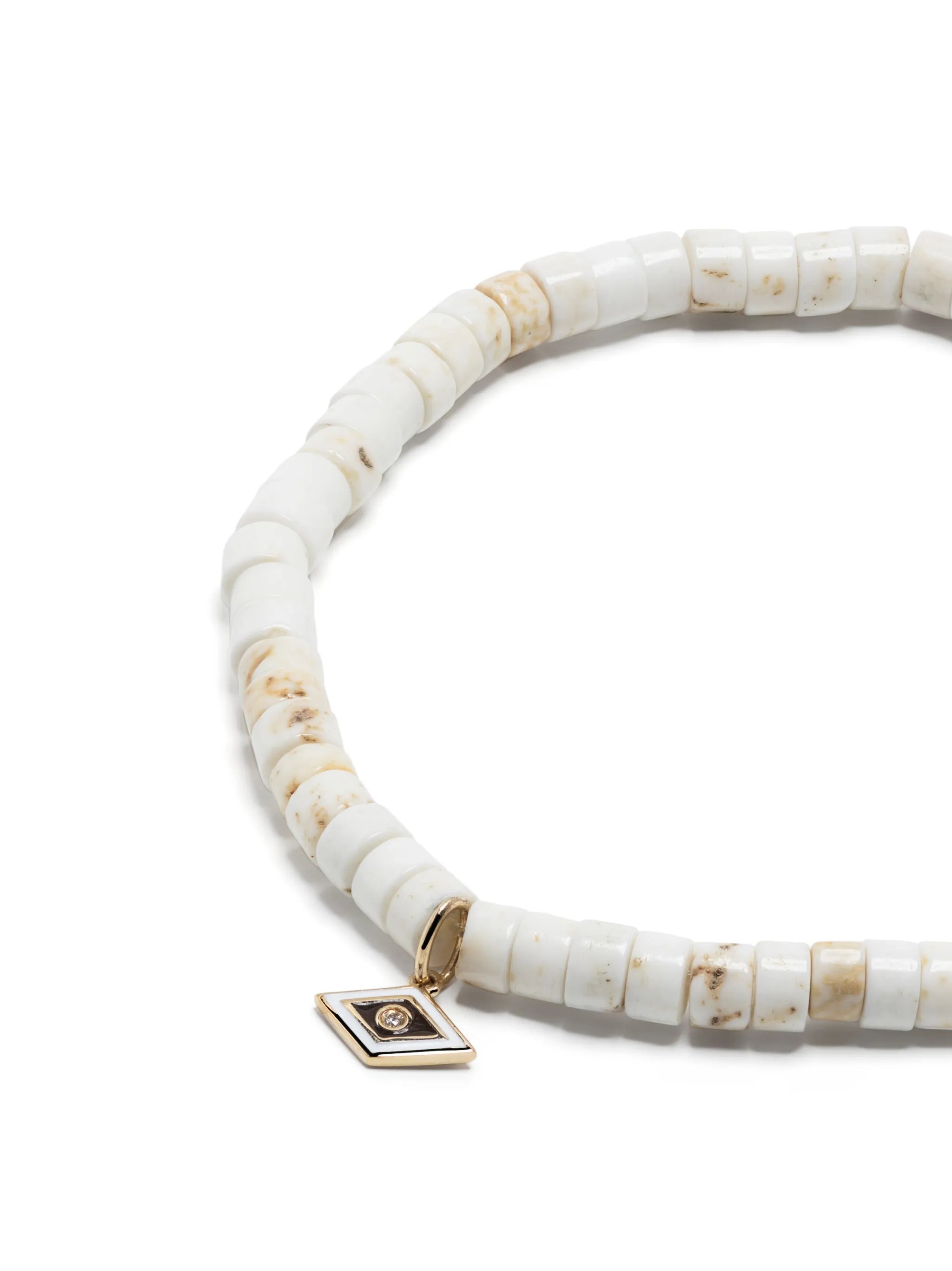 14kt yellow-gold Evil Eye beaded bracelet