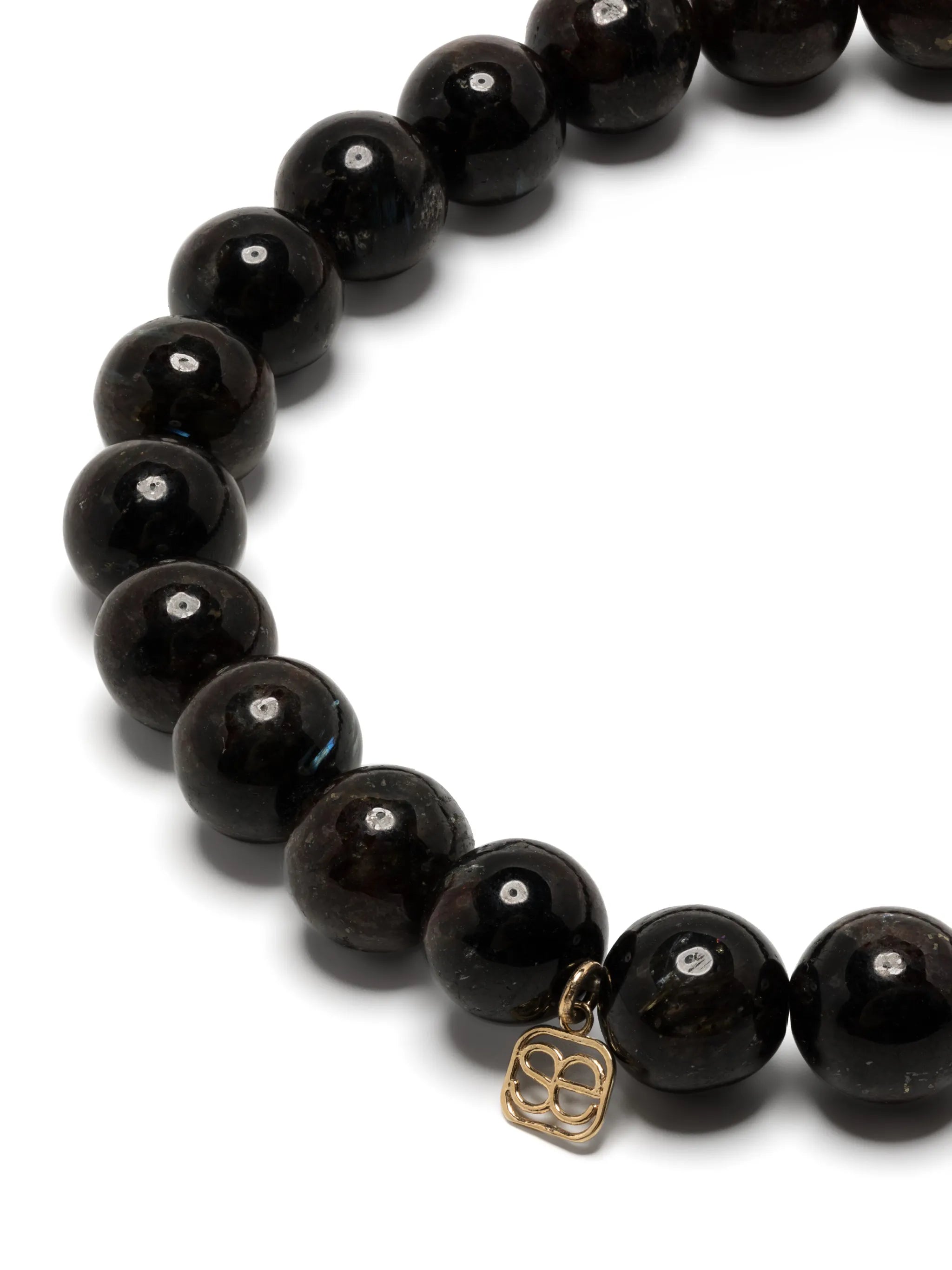 14kt yellow gold hypersthene bead bracelet