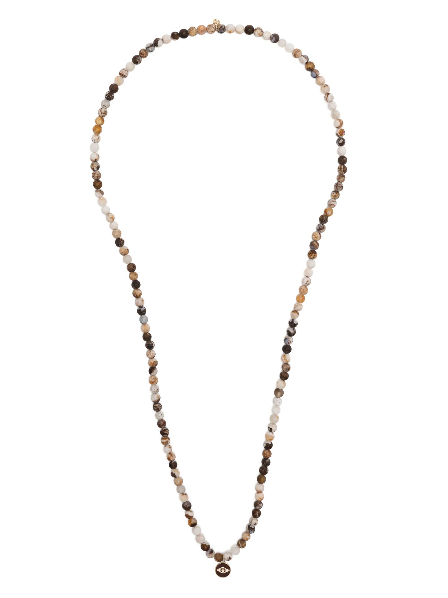 14kt yellow-gold Evil Eye beaded necklace