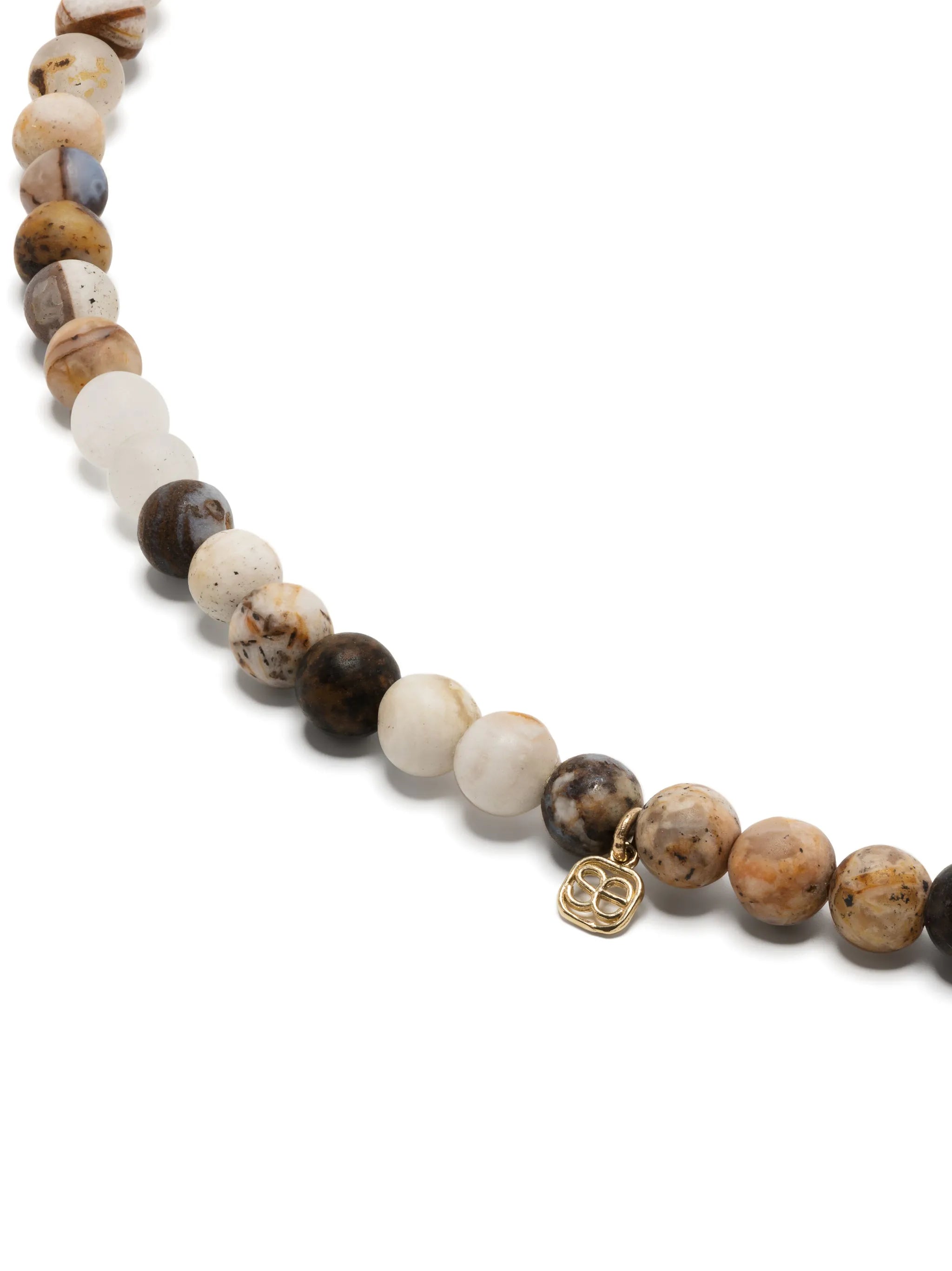 14kt yellow-gold Evil Eye beaded necklace