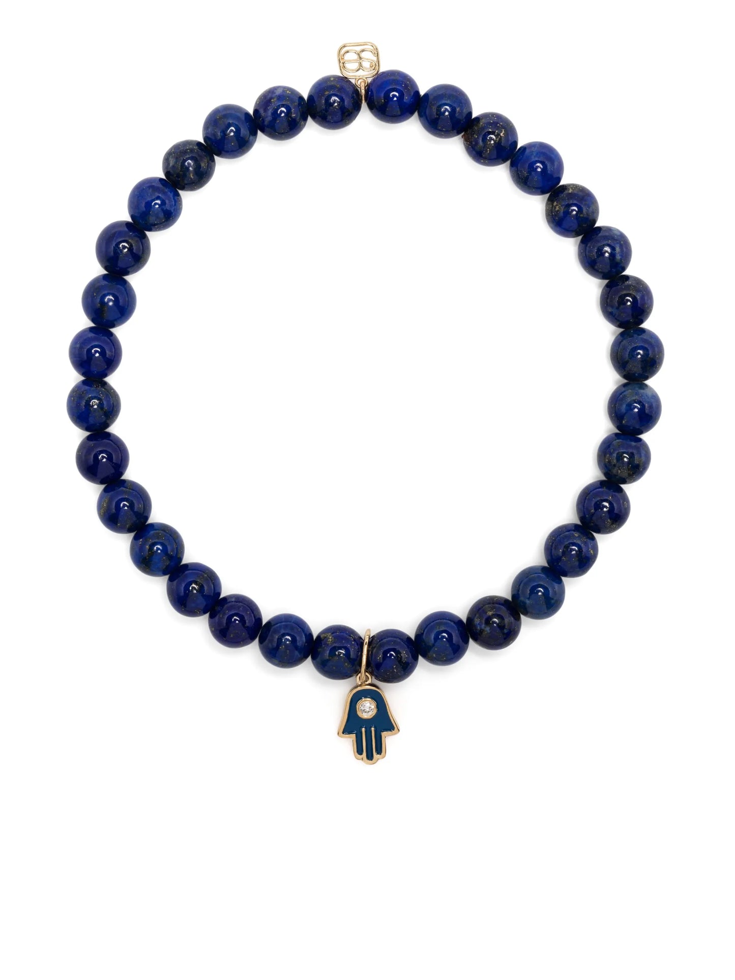 14kt yellow gold Hamsa beaded bracelet