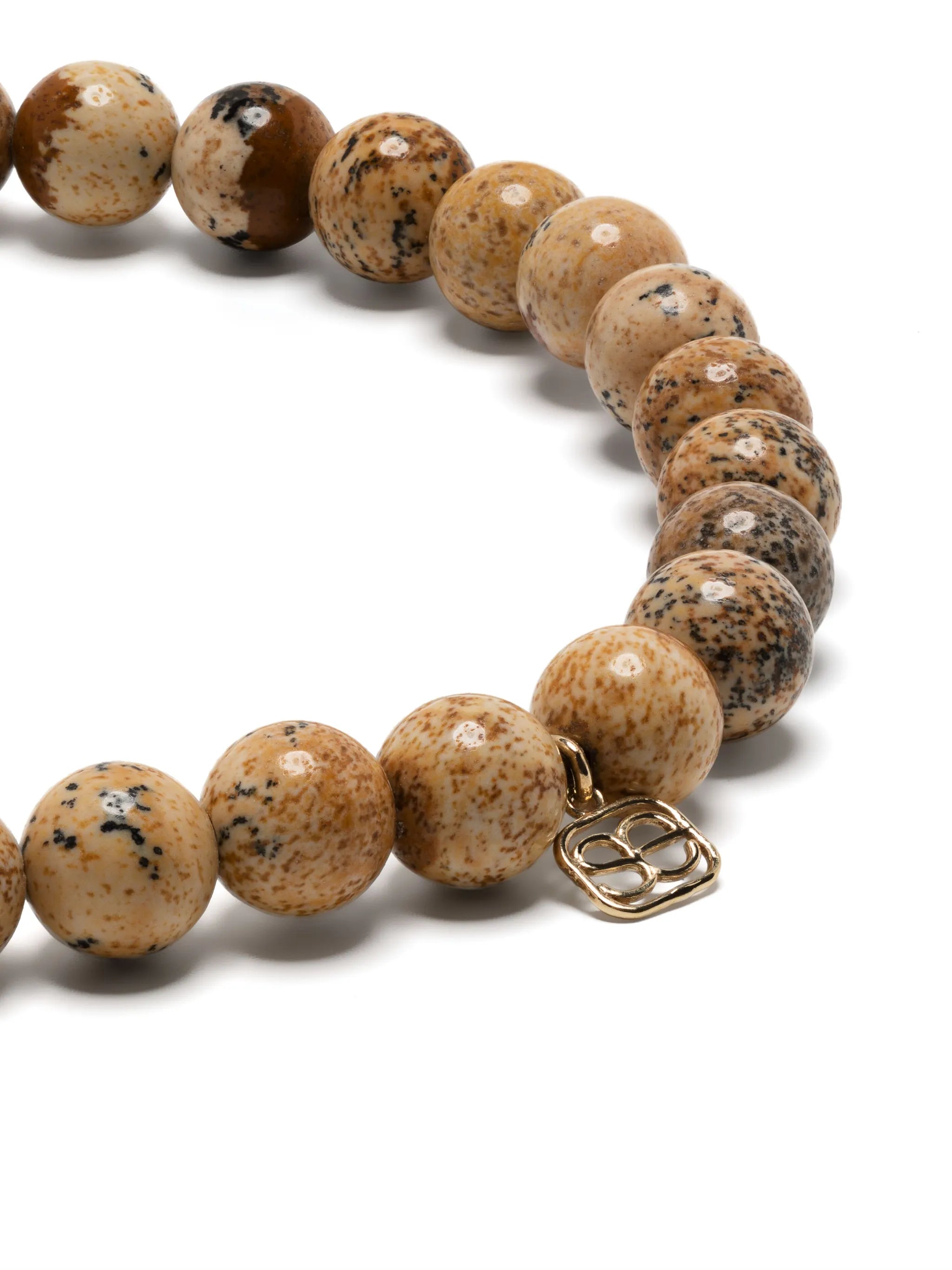14kt yellow gold Buddha beaded bracelet