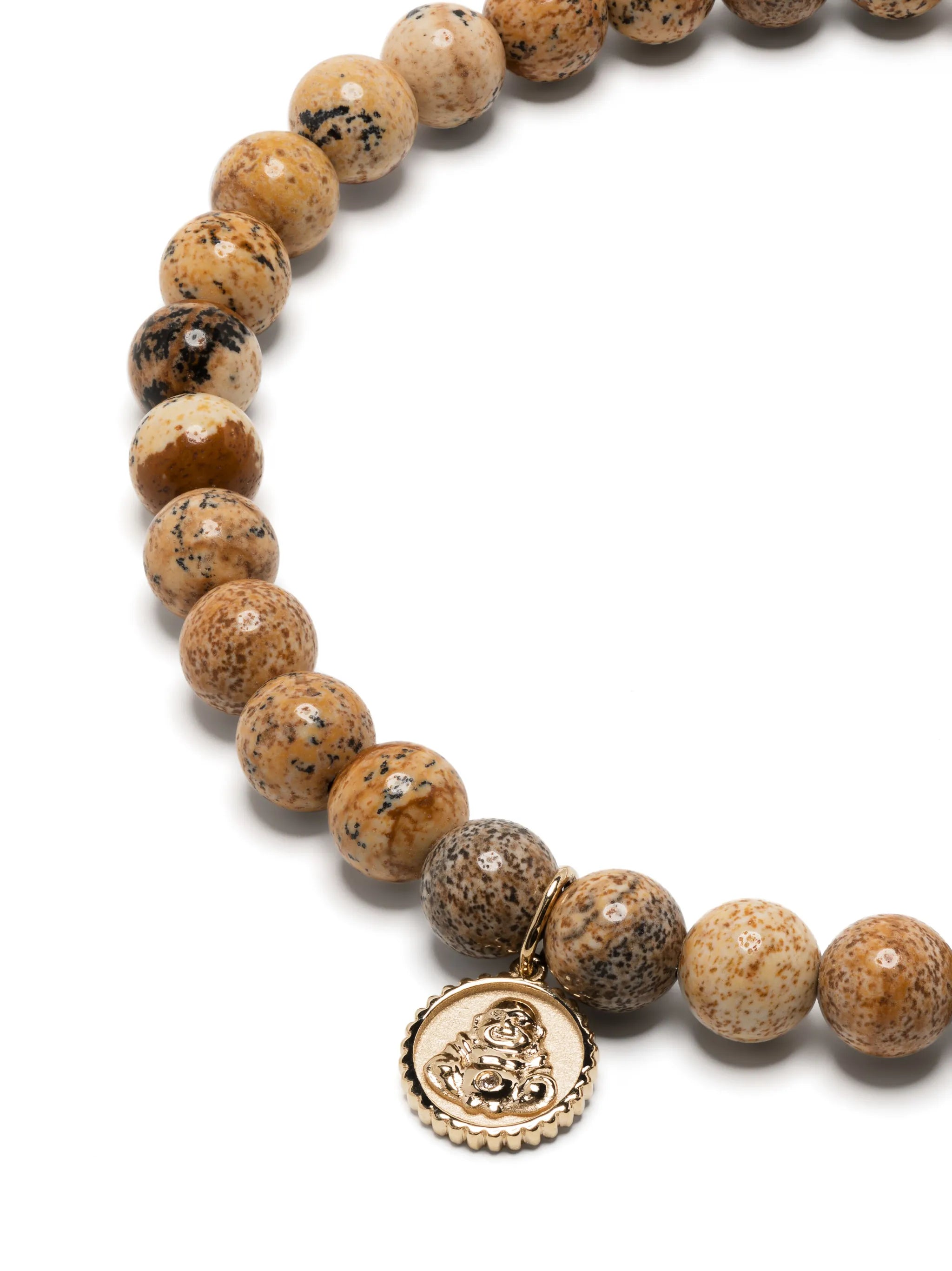 14kt yellow gold Buddha beaded bracelet