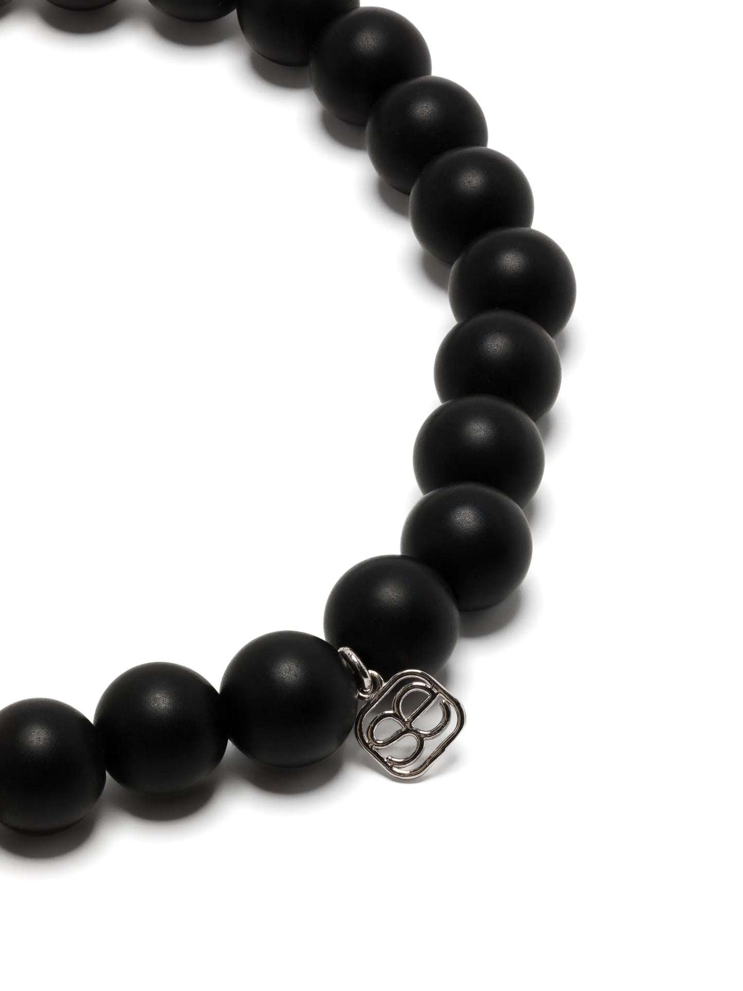 14kt white gold onyx beaded bracelet