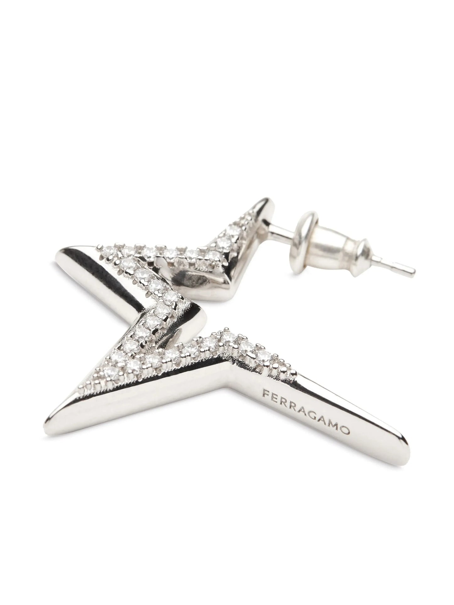 star-shaped crystal-embellished earrings