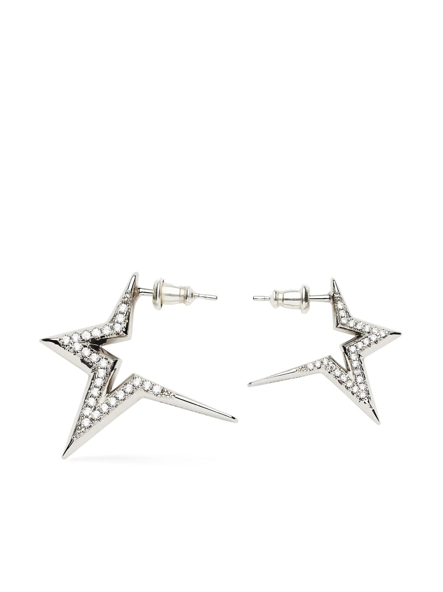 star-shaped crystal-embellished earrings