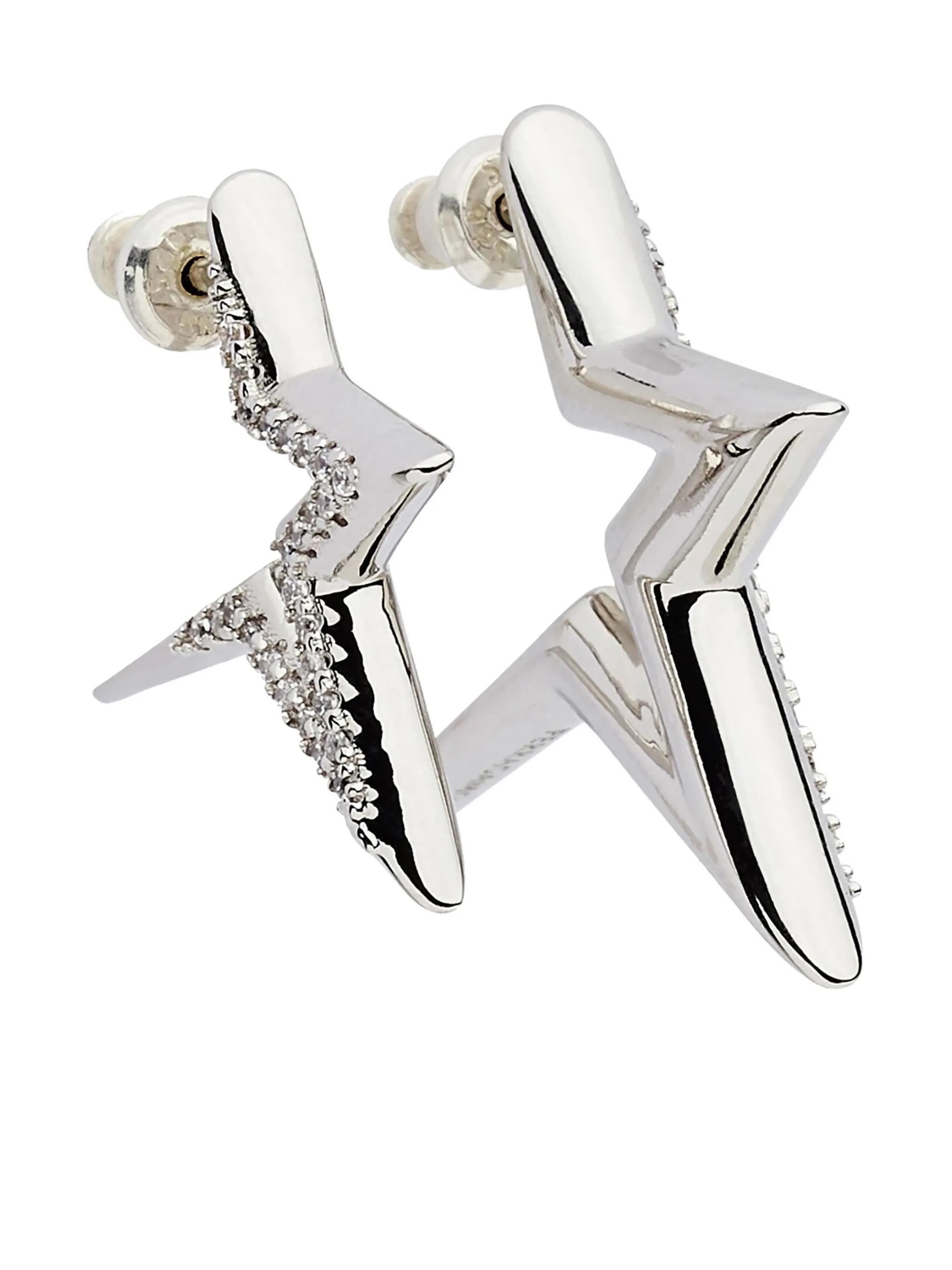 star-shaped crystal-embellished earrings