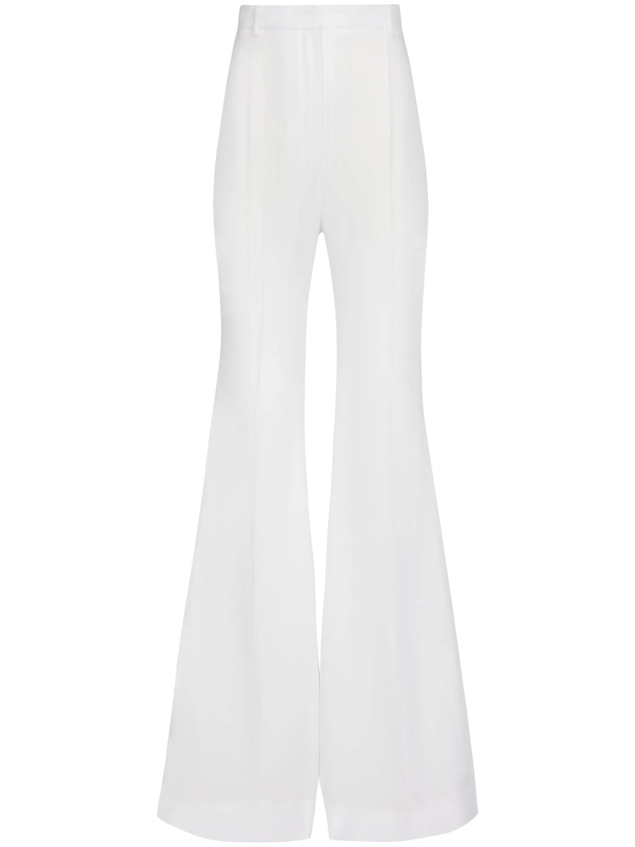 high-waisted super-flared trousers