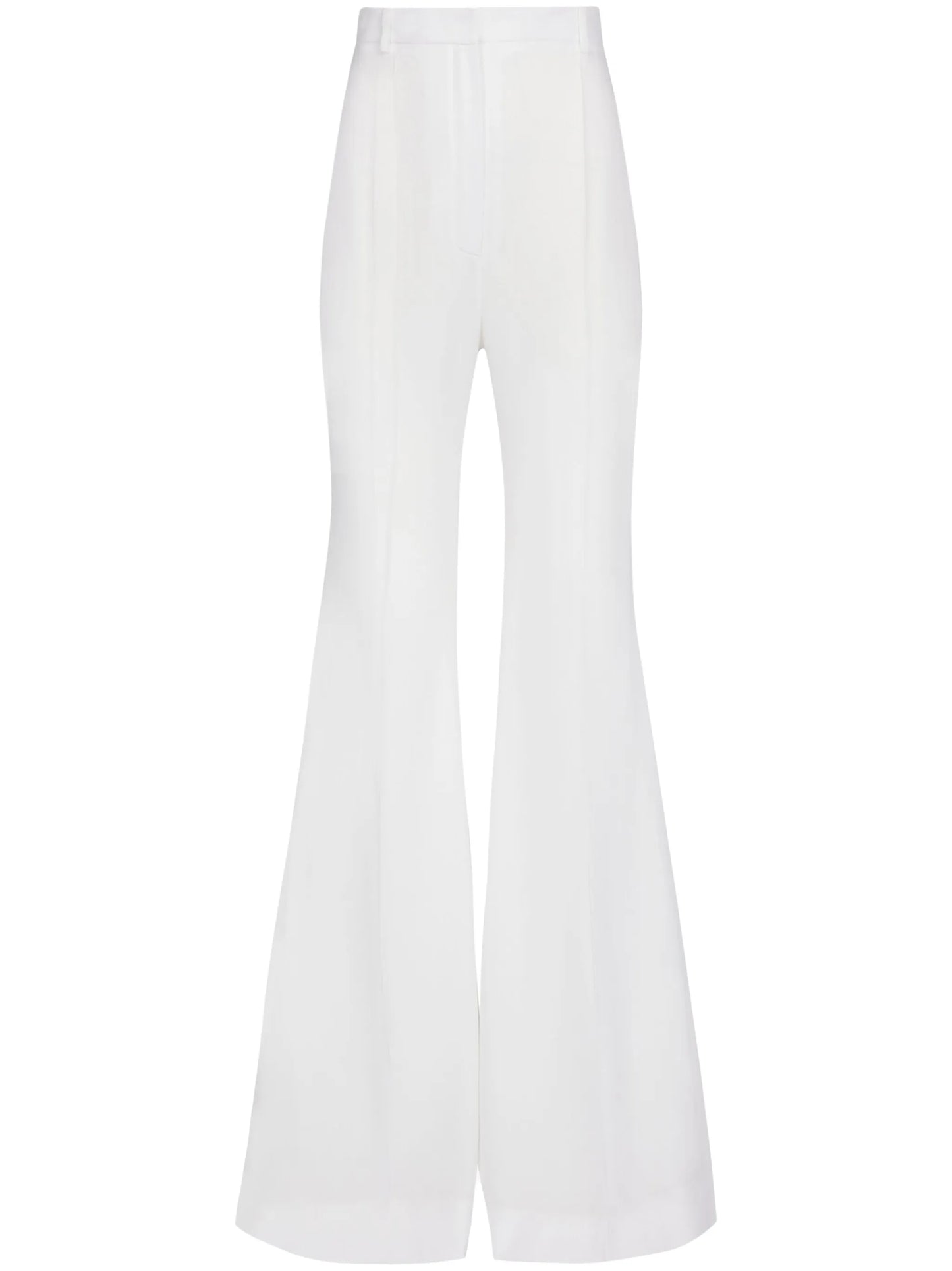 high-waisted super-flared trousers