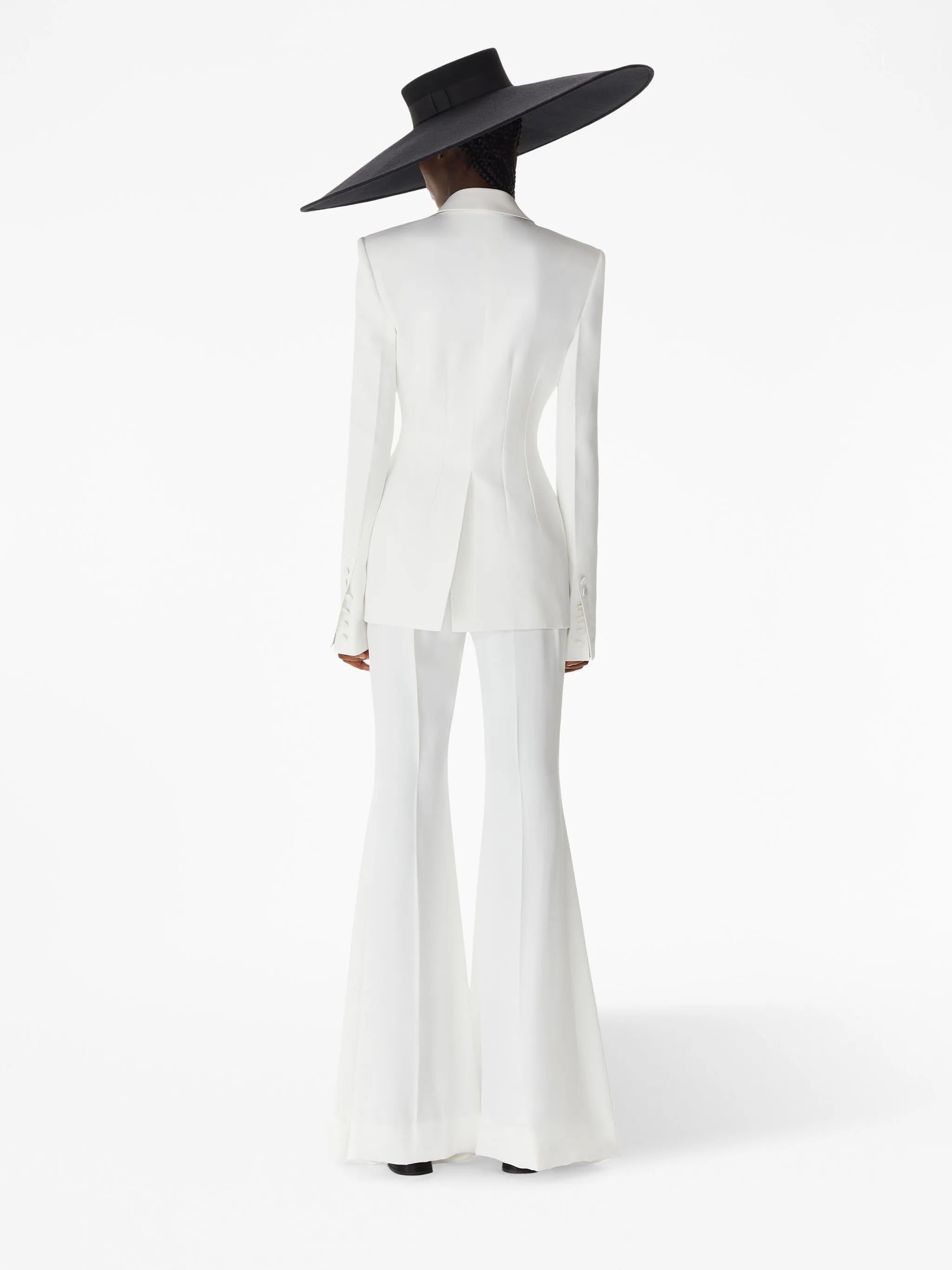 high-waisted super-flared trousers