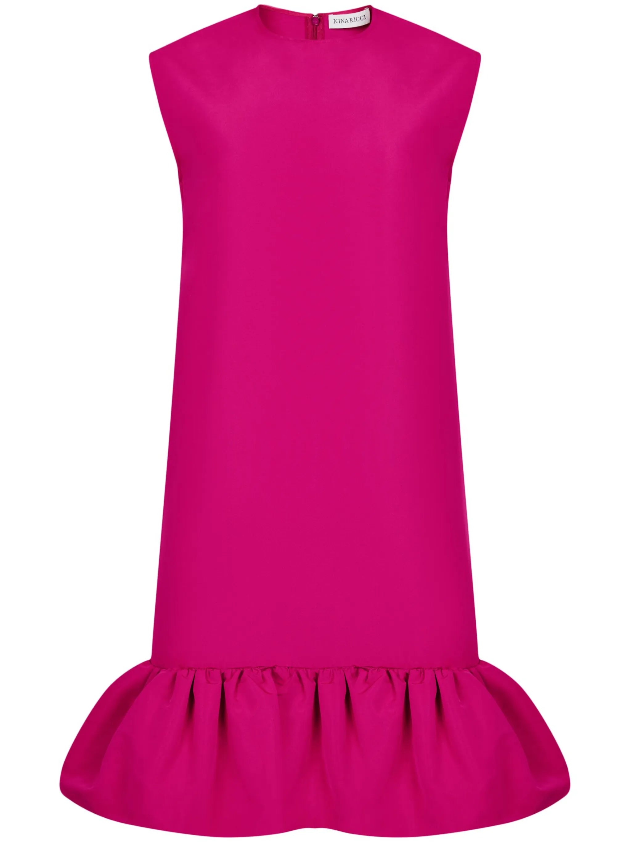 sleeveless peplum hem minidress