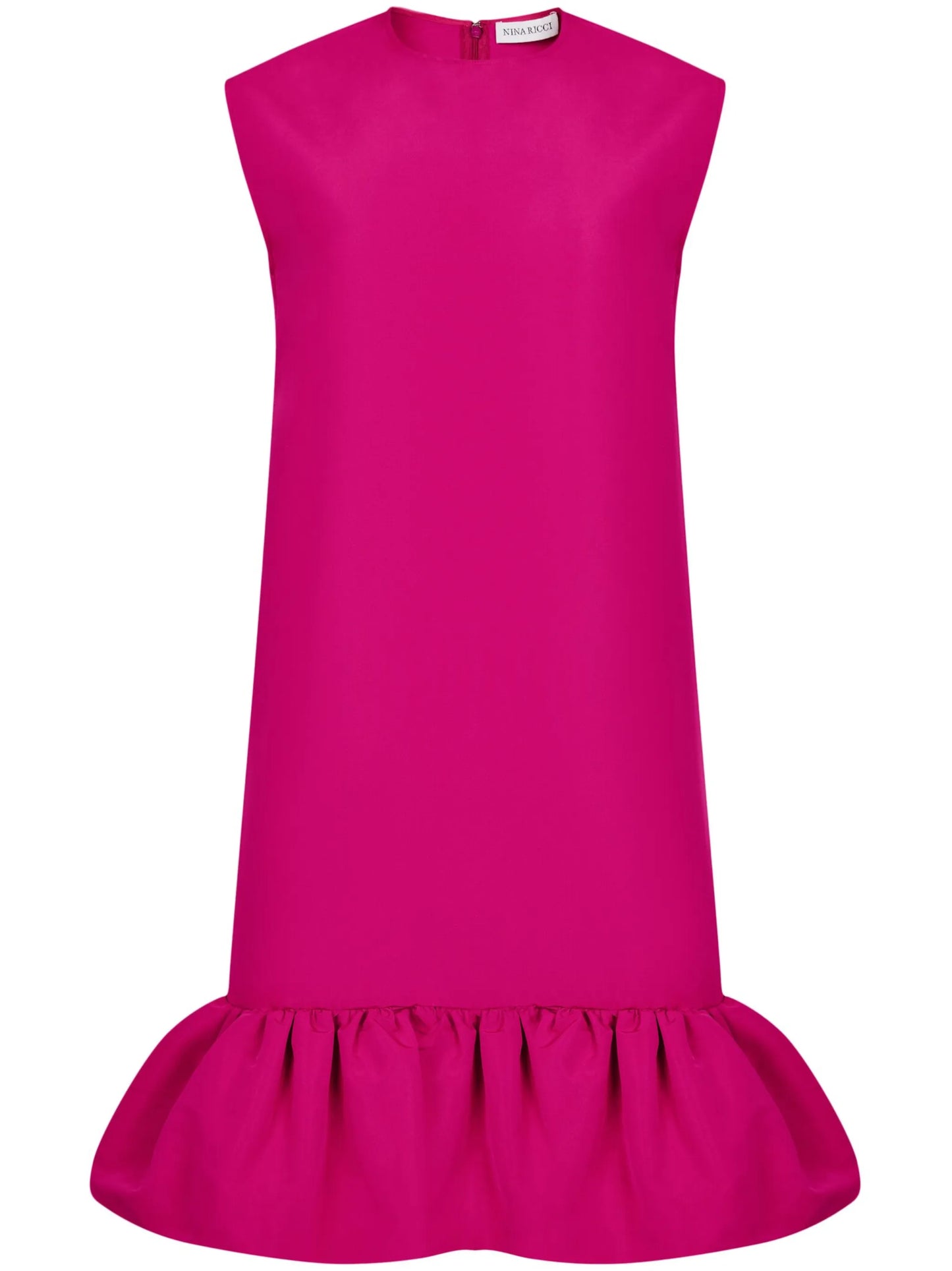 sleeveless peplum hem minidress