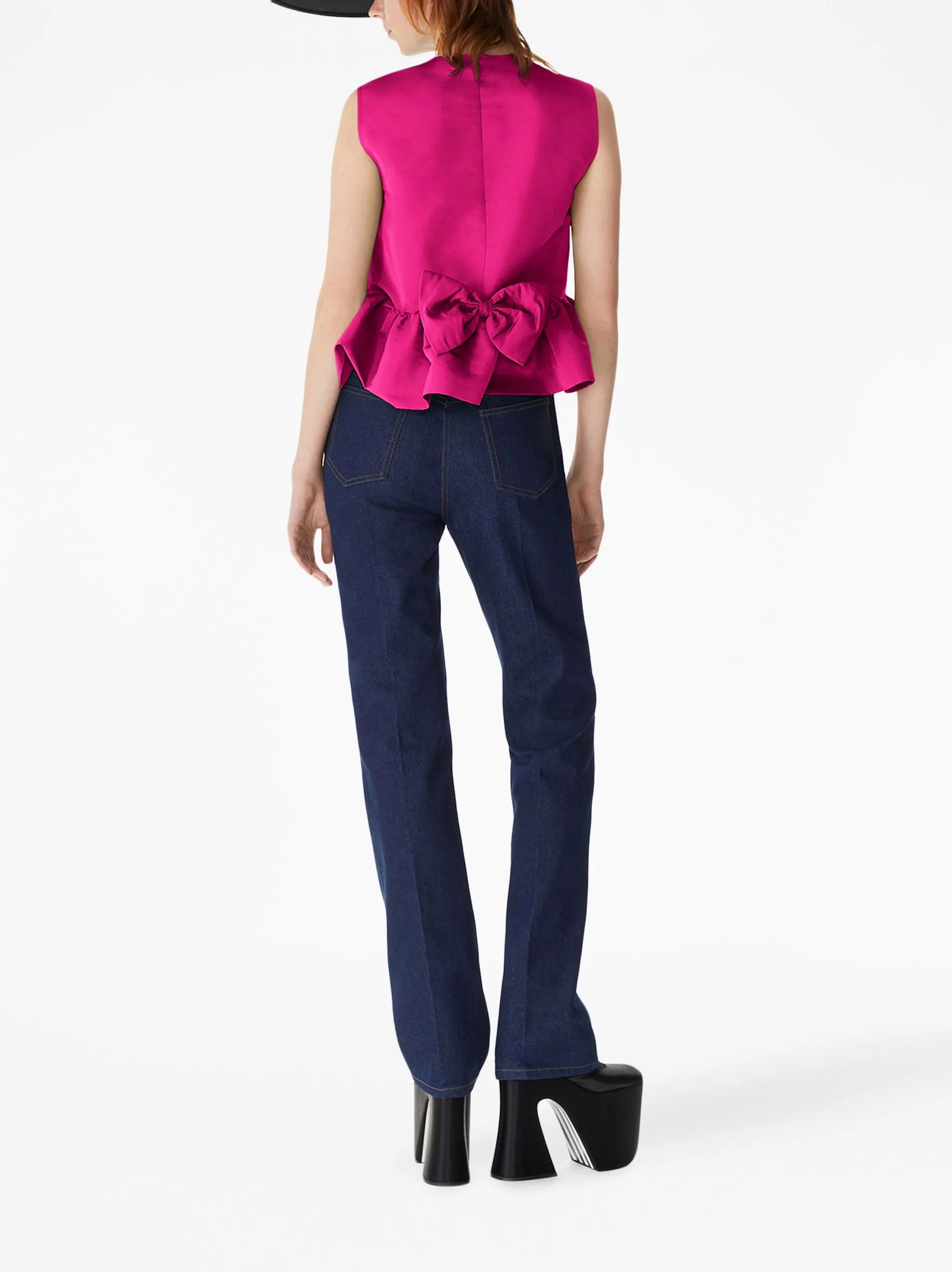 bow-detailing peplum top
