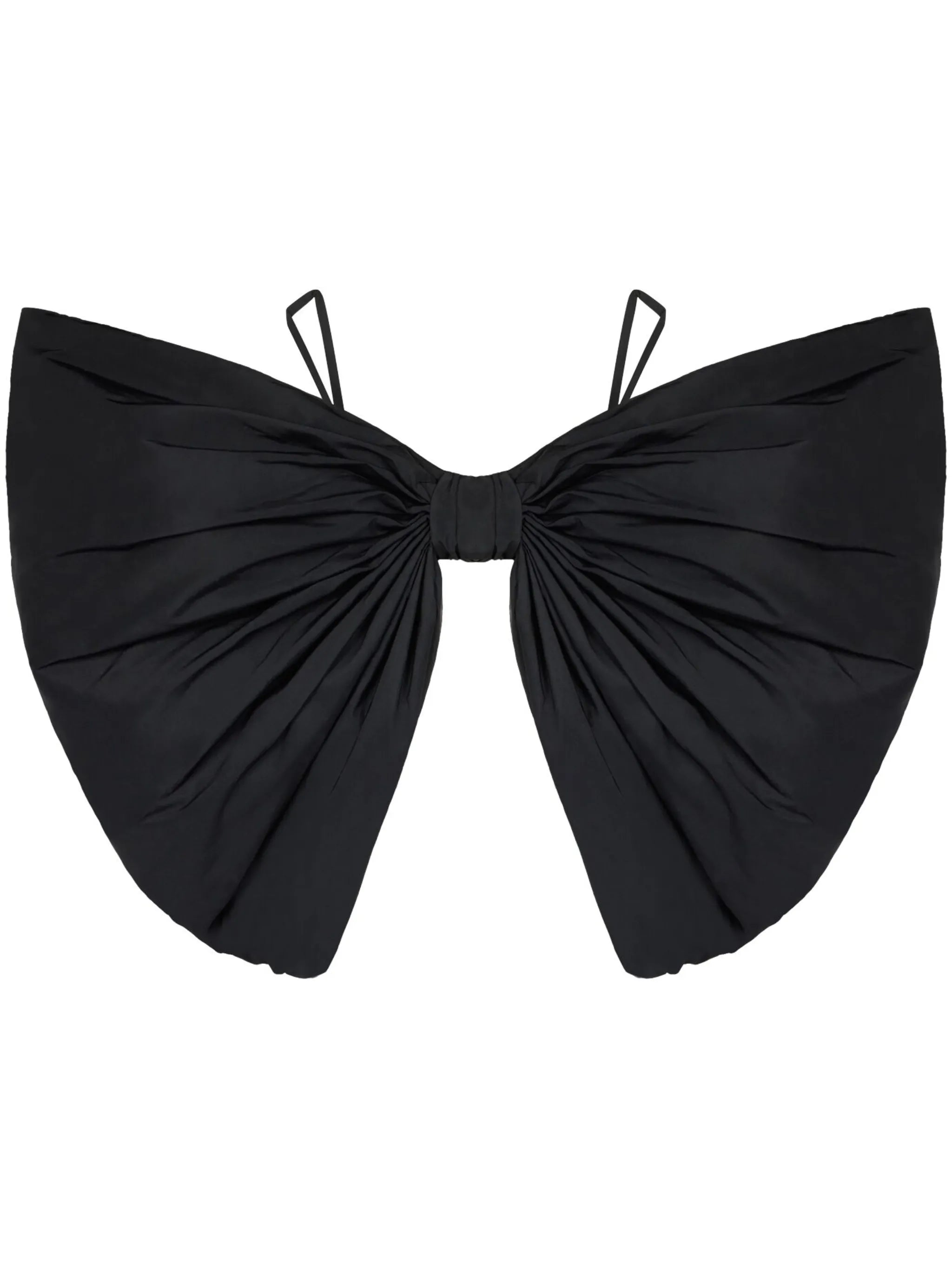 oversized-bow taffeta top