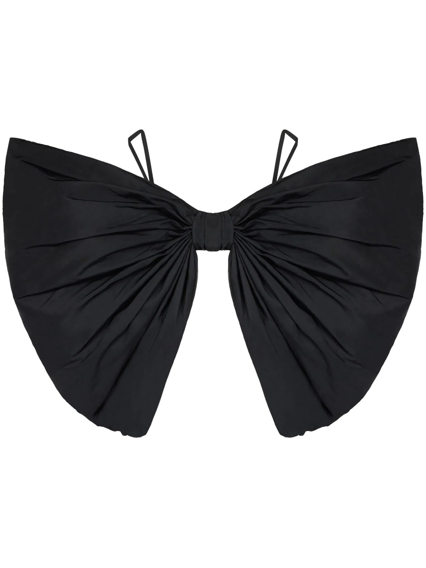 oversized-bow taffeta top