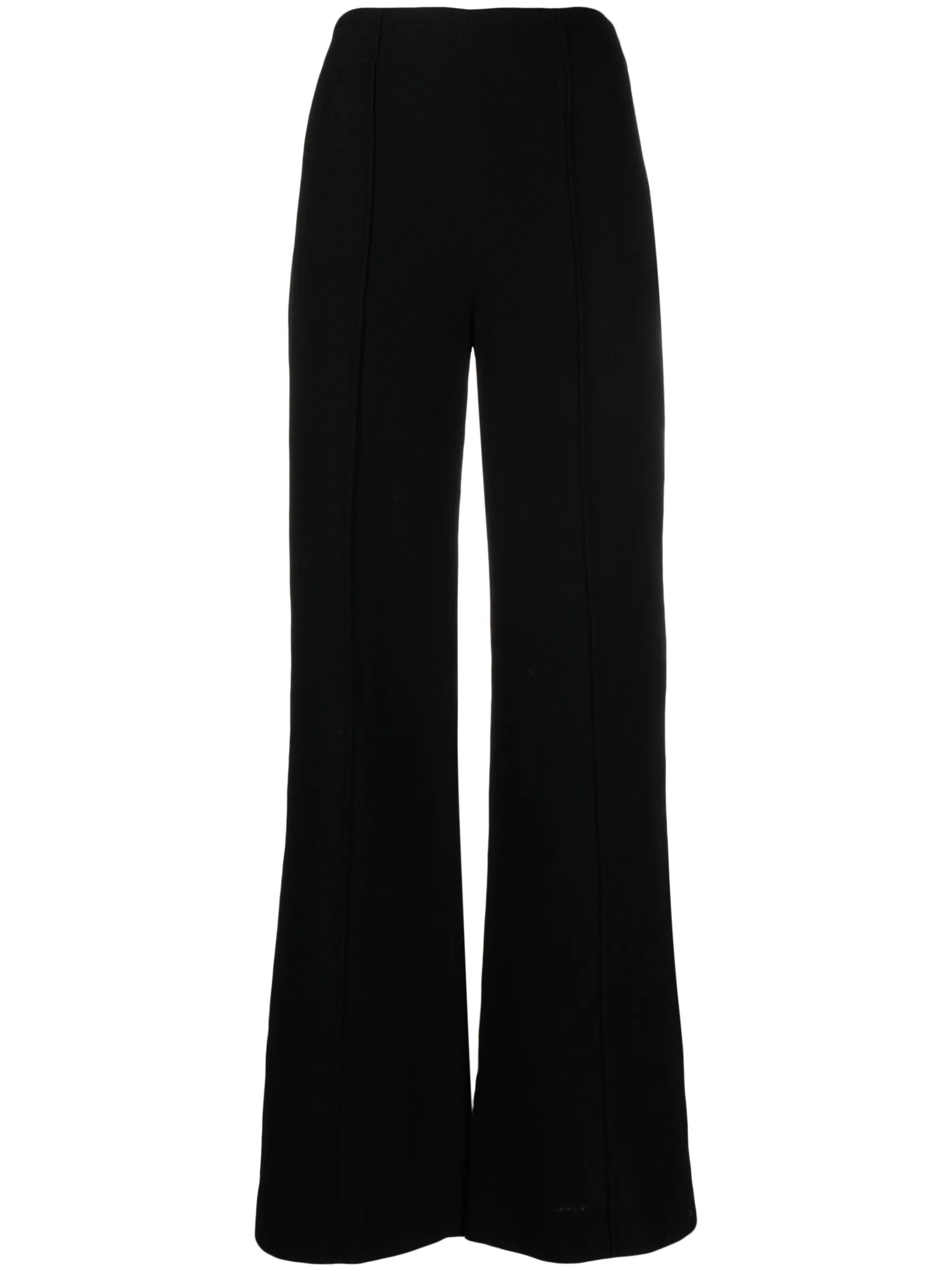 high-waist flared trousers
