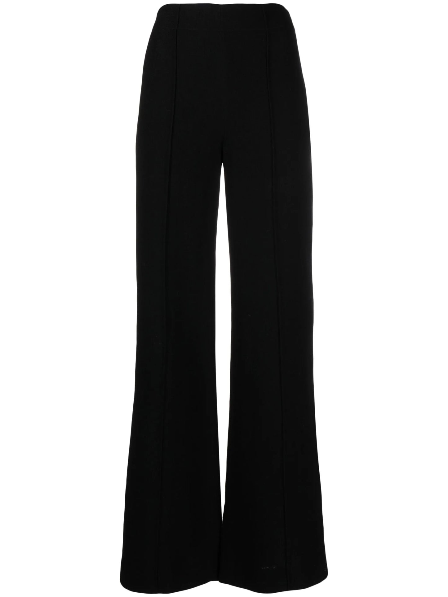high-waist flared trousers