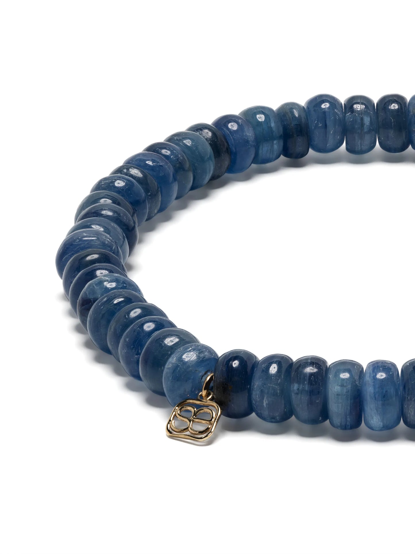 14kt yellow gold Groovy Eye kyanite beaded bracelet