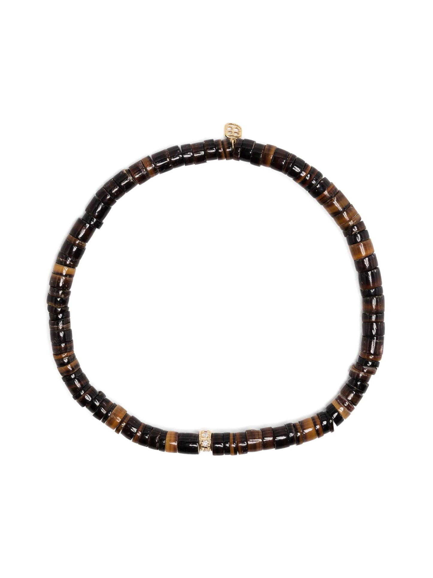 14kt yellow gold diamond beaded bracelet