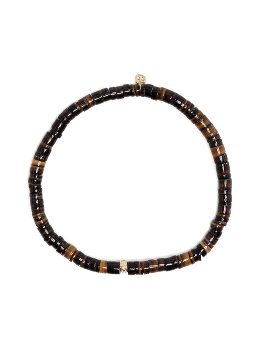 14kt yellow gold diamond beaded bracelet